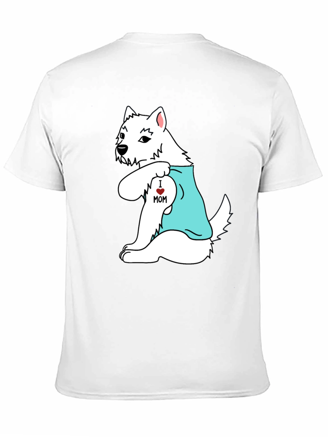 I Love Mom Westie Dog Graphic Tee
