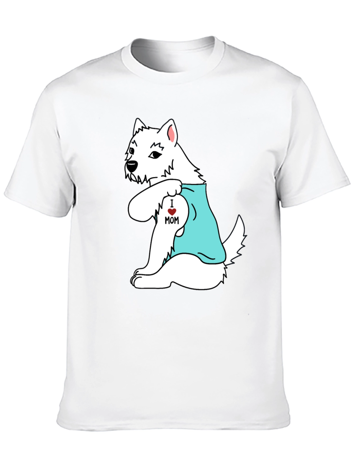 I Love Mom Westie Dog Graphic Tee
