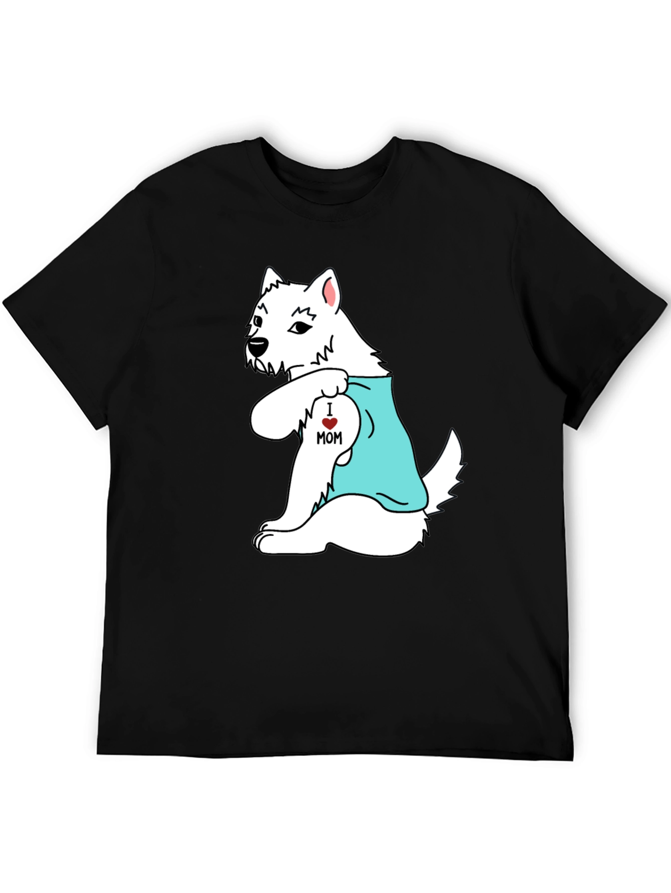 I Love Mom Westie Dog Graphic Tee