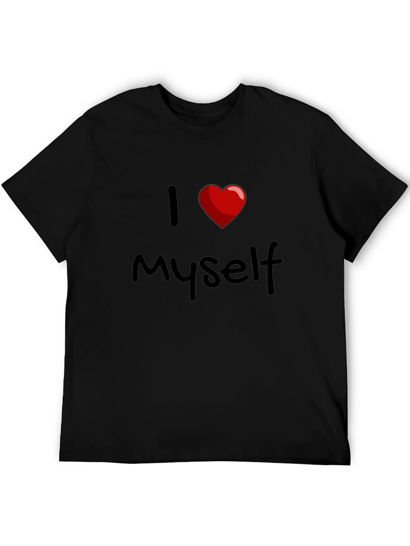 I Love Myself T-Shirt - Black Cotton Tee