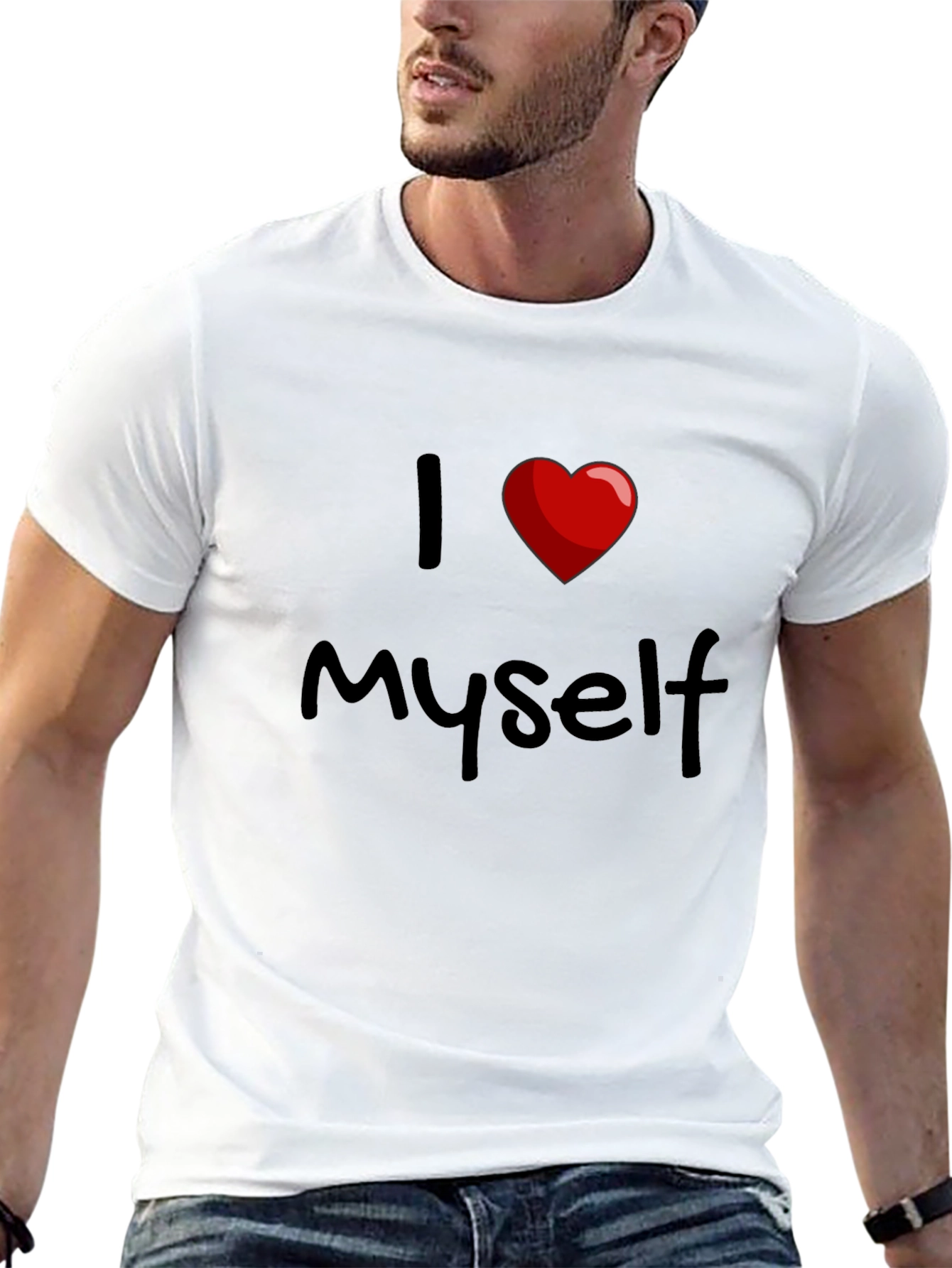 I Love Myself T-Shirt - Black Cotton Tee