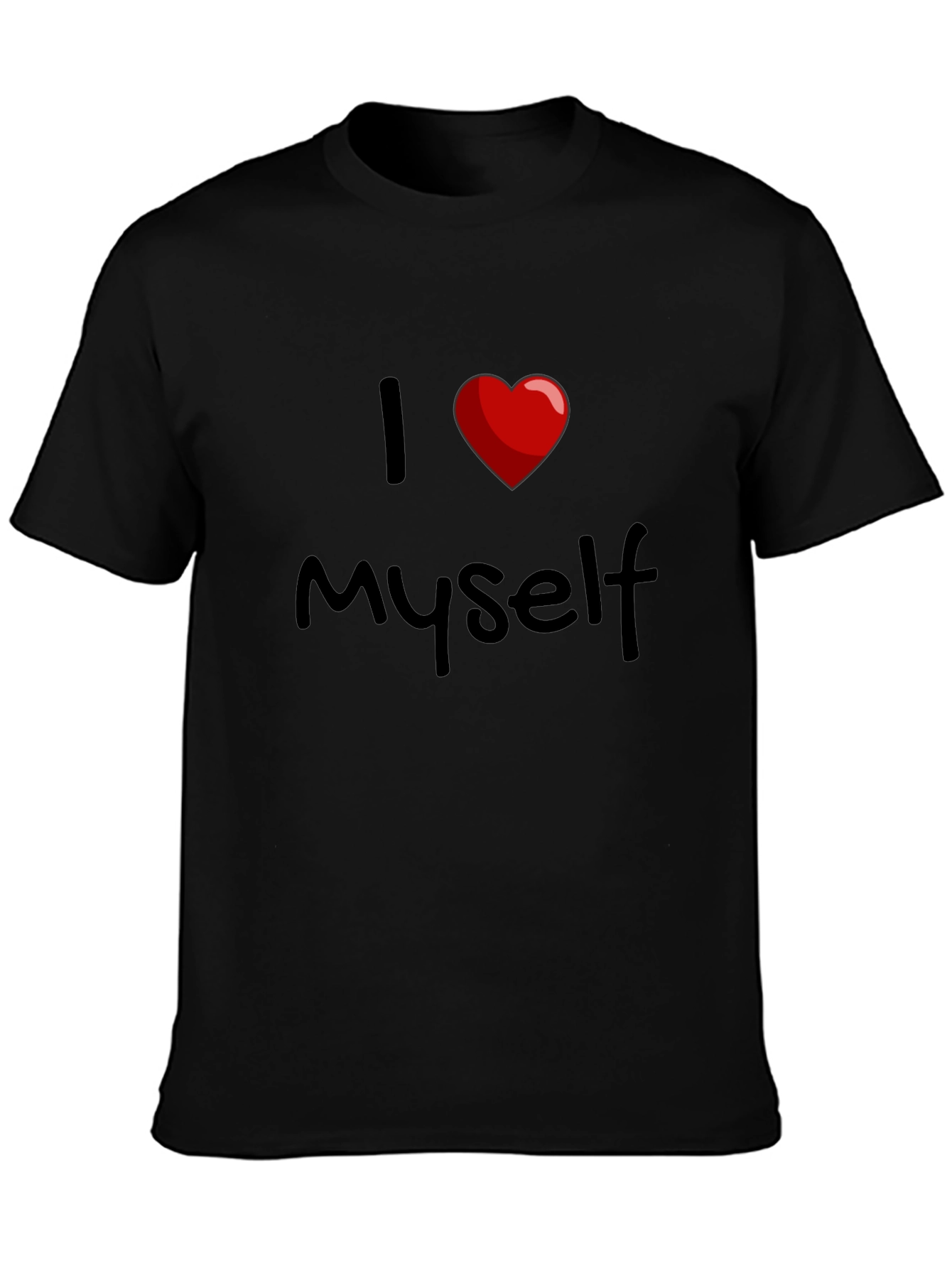 I Love Myself T-Shirt - Black Cotton Tee