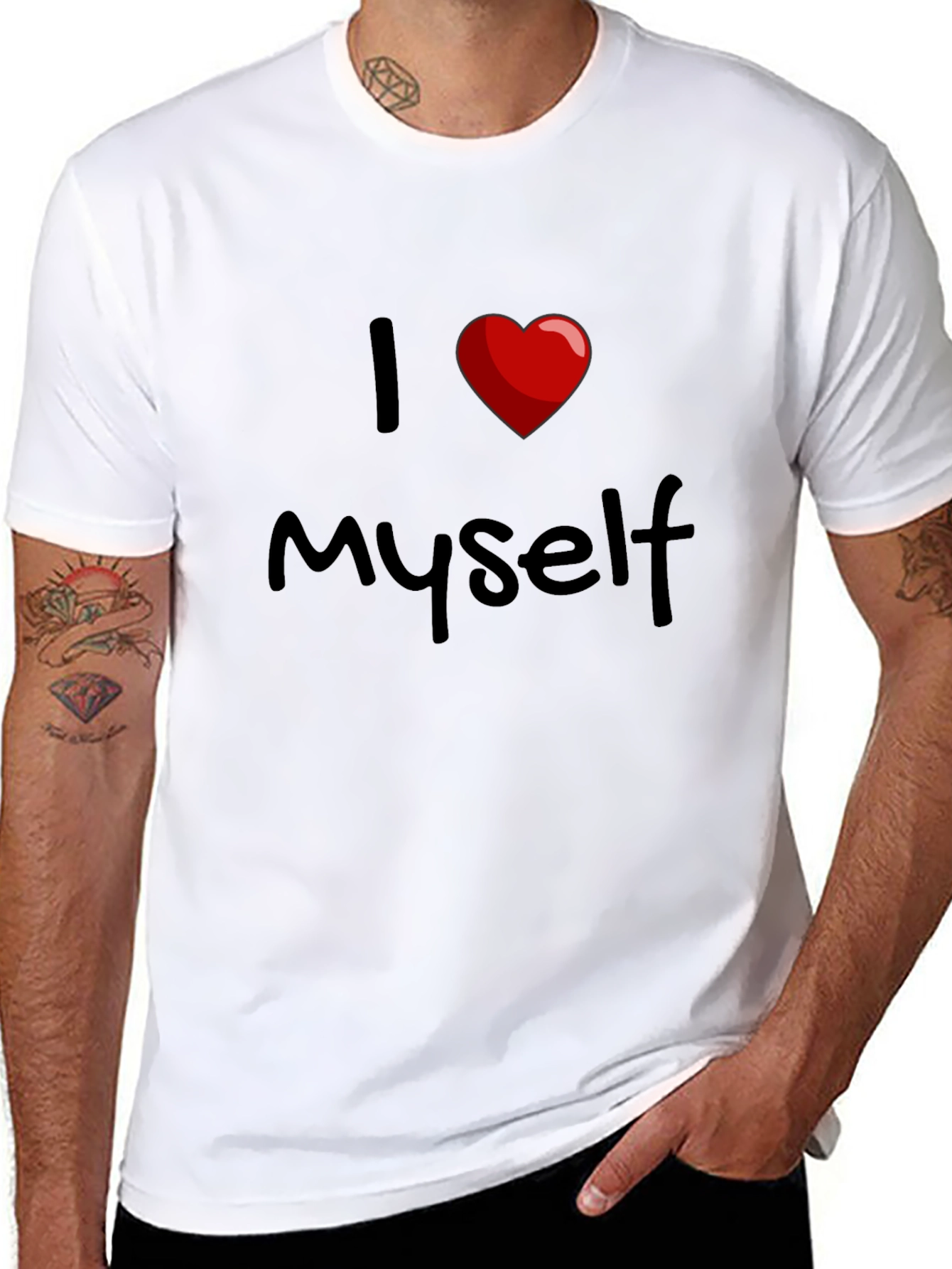 I Love Myself T-Shirt - Black Cotton Tee