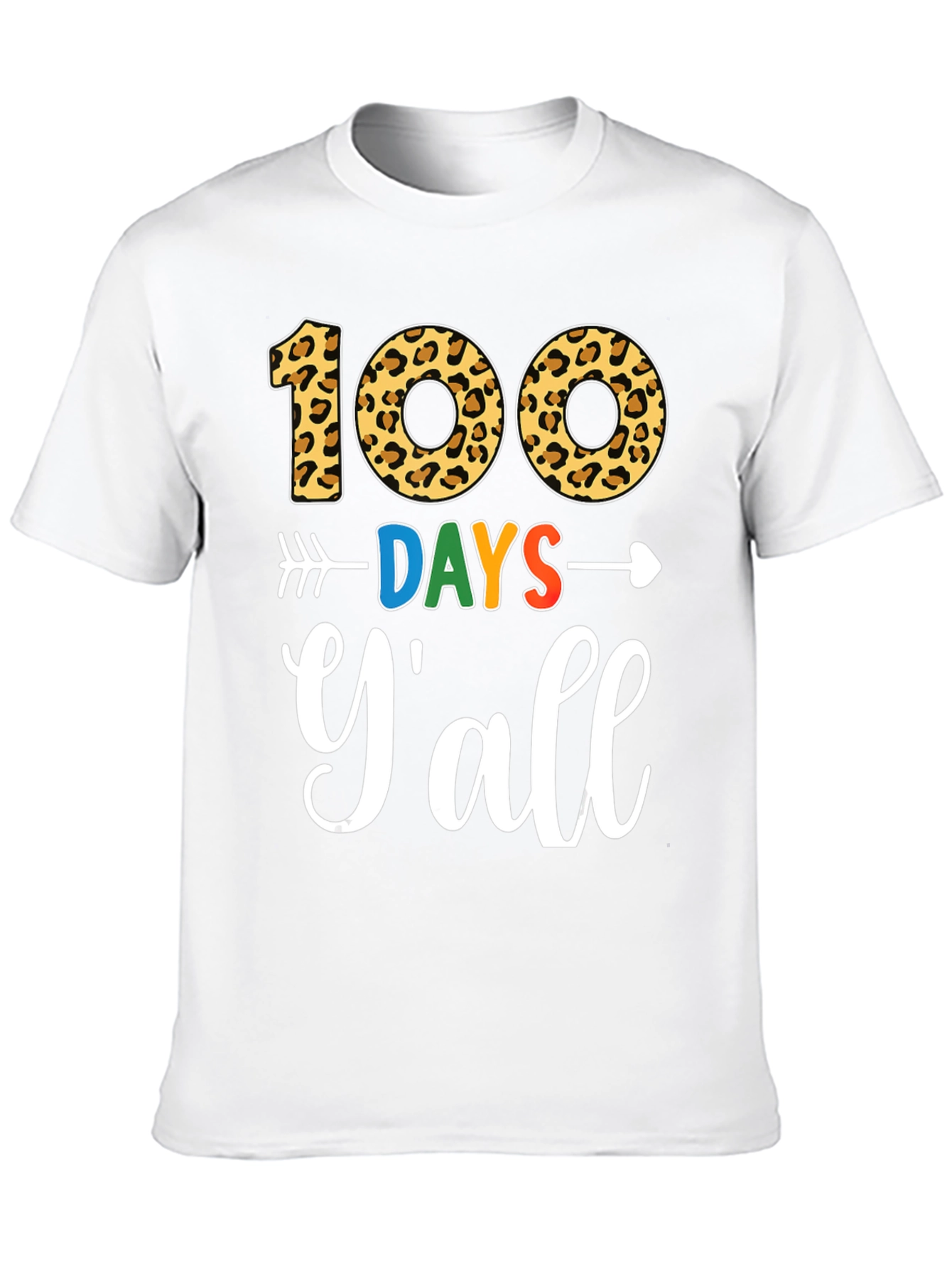 100 Days Yall T-Shirt - Leopard Print