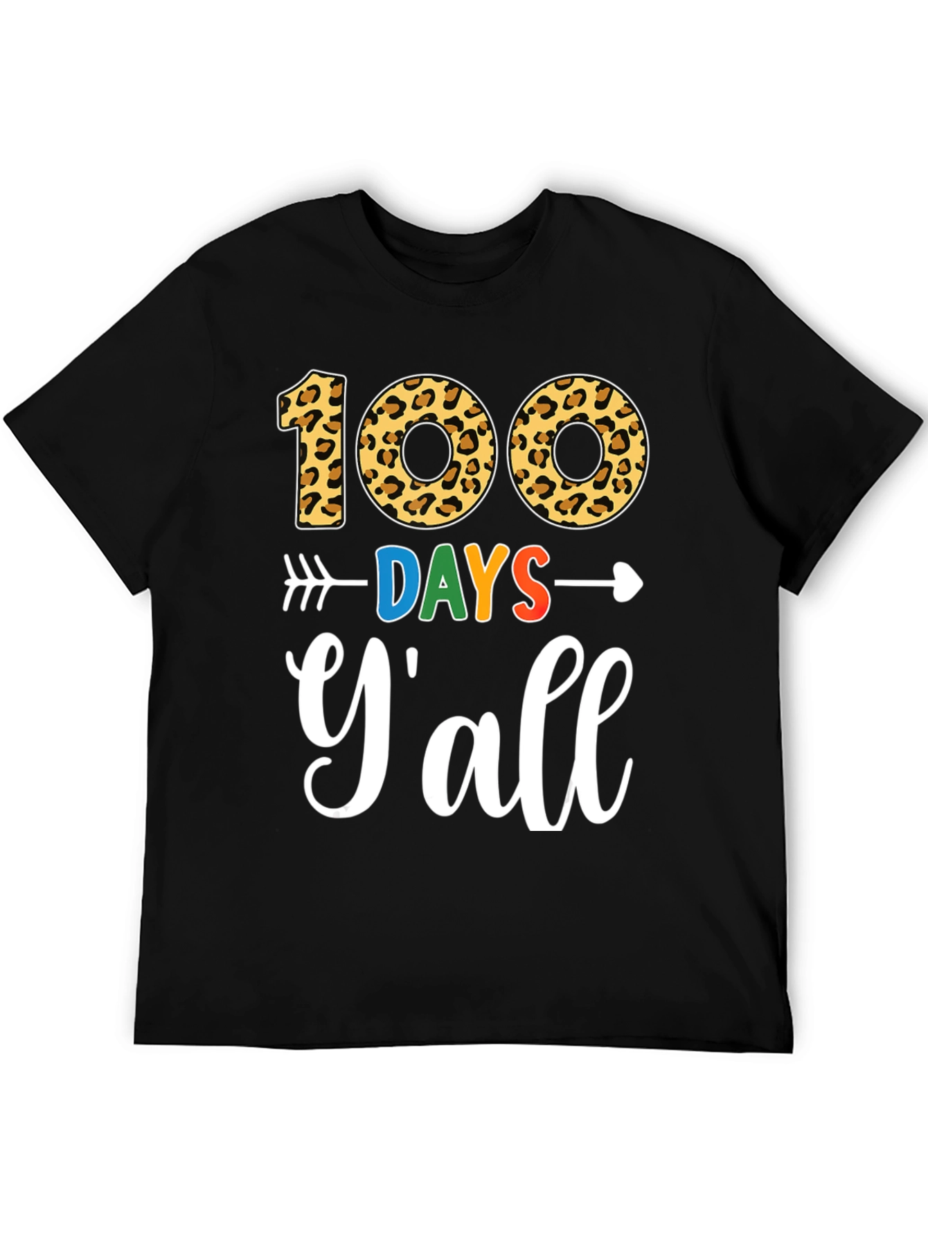 100 Days Yall T-Shirt - Leopard Print