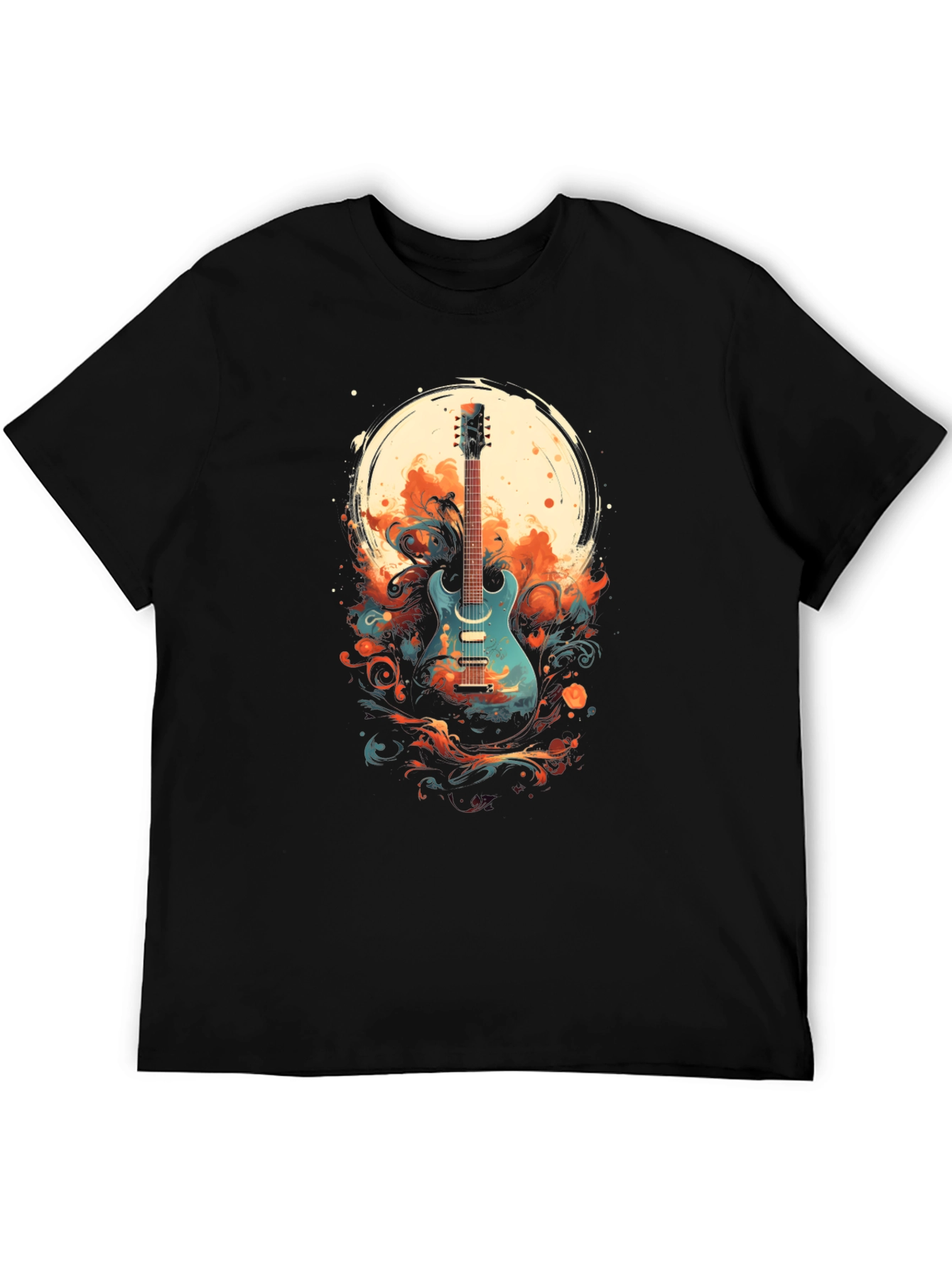 Guitar Moon Graphic T-Shirt