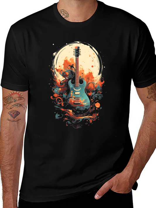 Guitar Moon Graphic T-Shirt