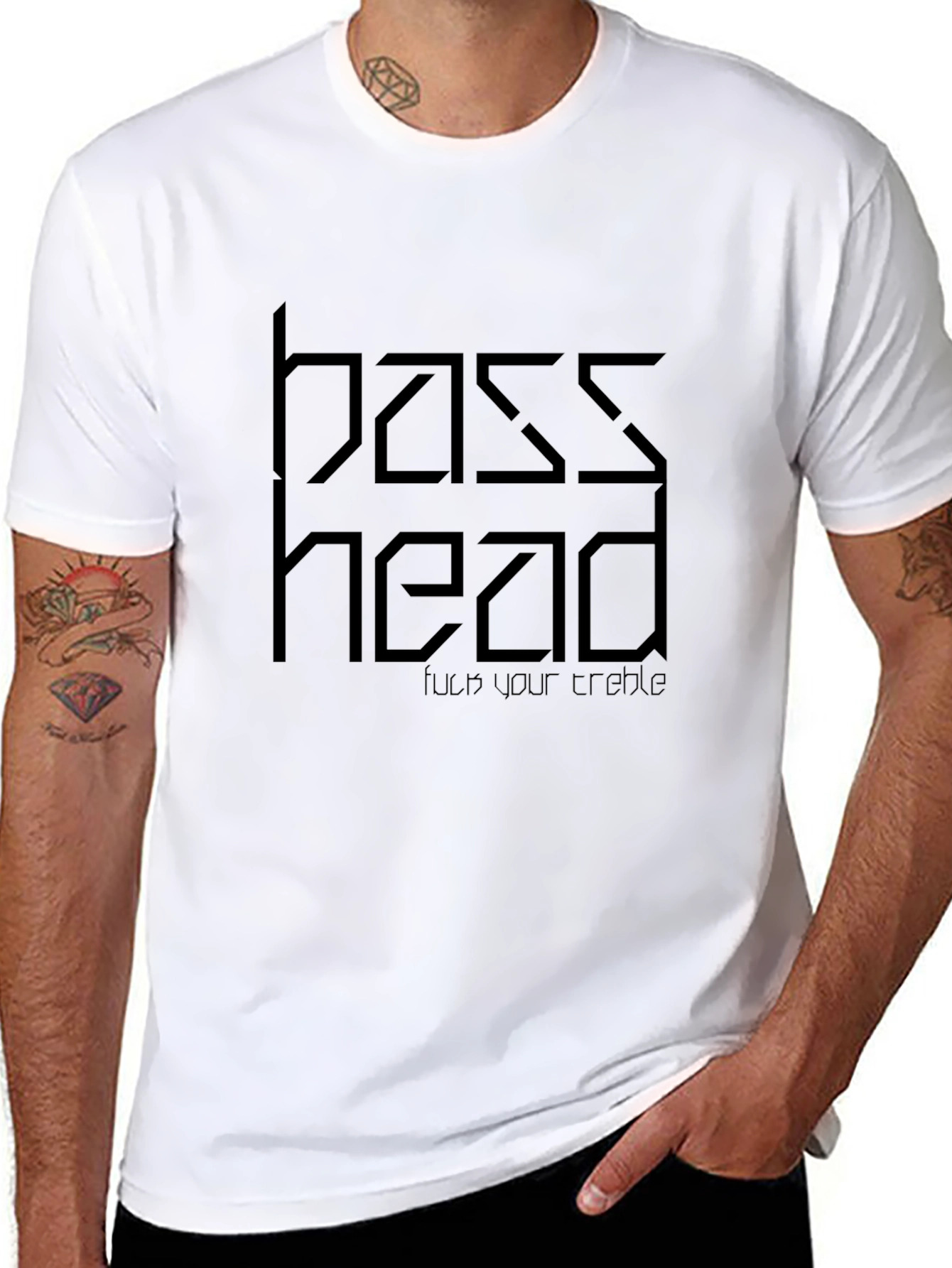 Bass Head Graphic T-Shirt - Unisex Black