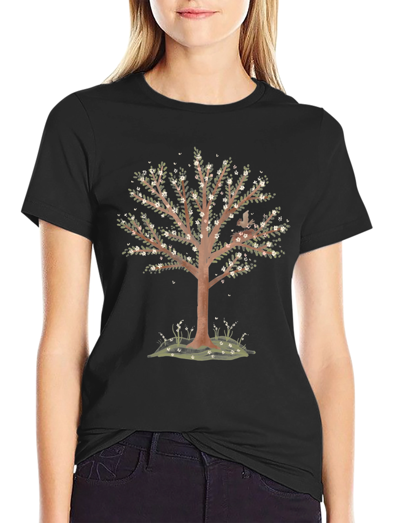 Blossom Tree Graphic Tee - Nature Inspired Design