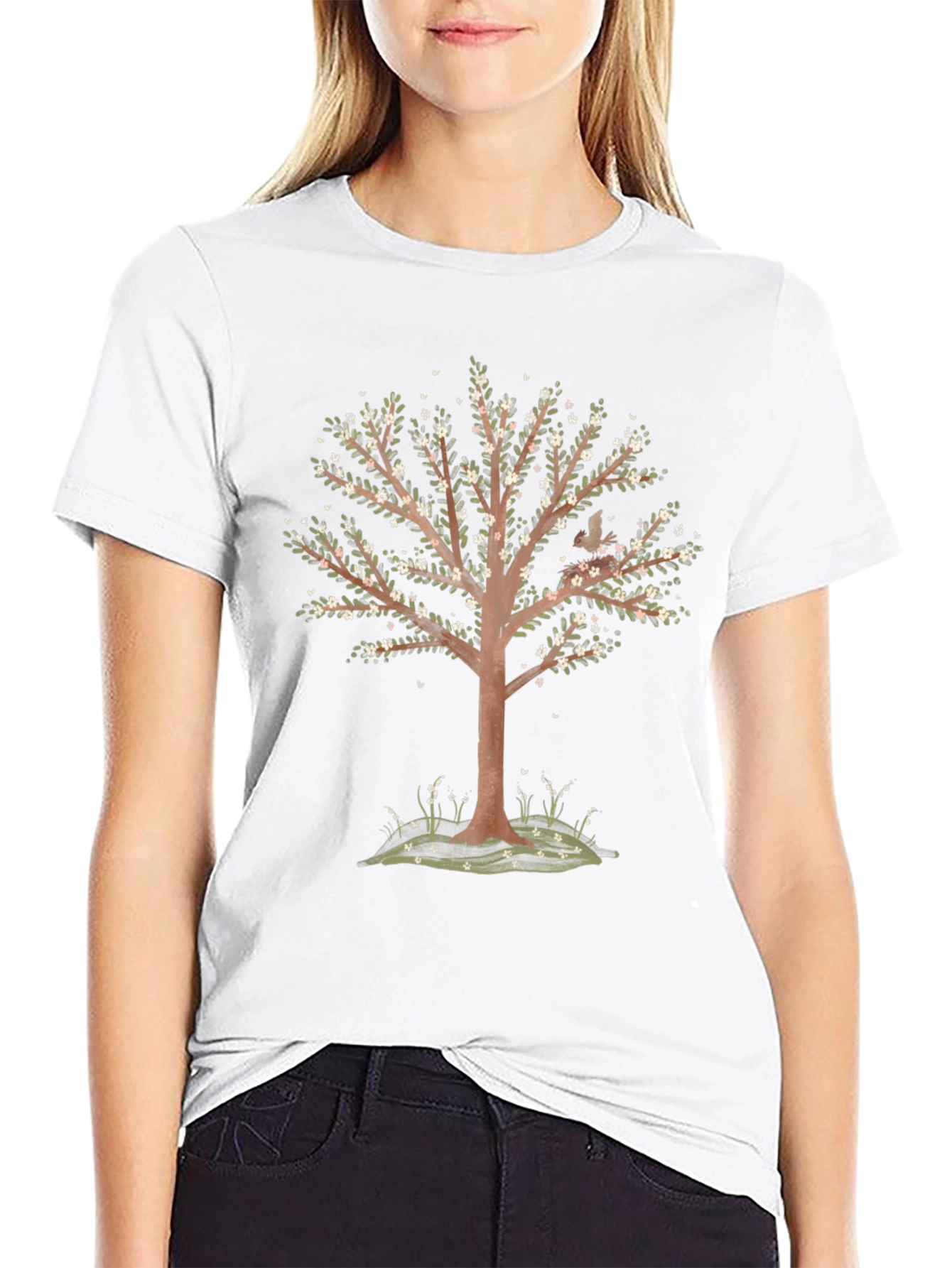 Blossom Tree Graphic Tee - Nature Inspired Design