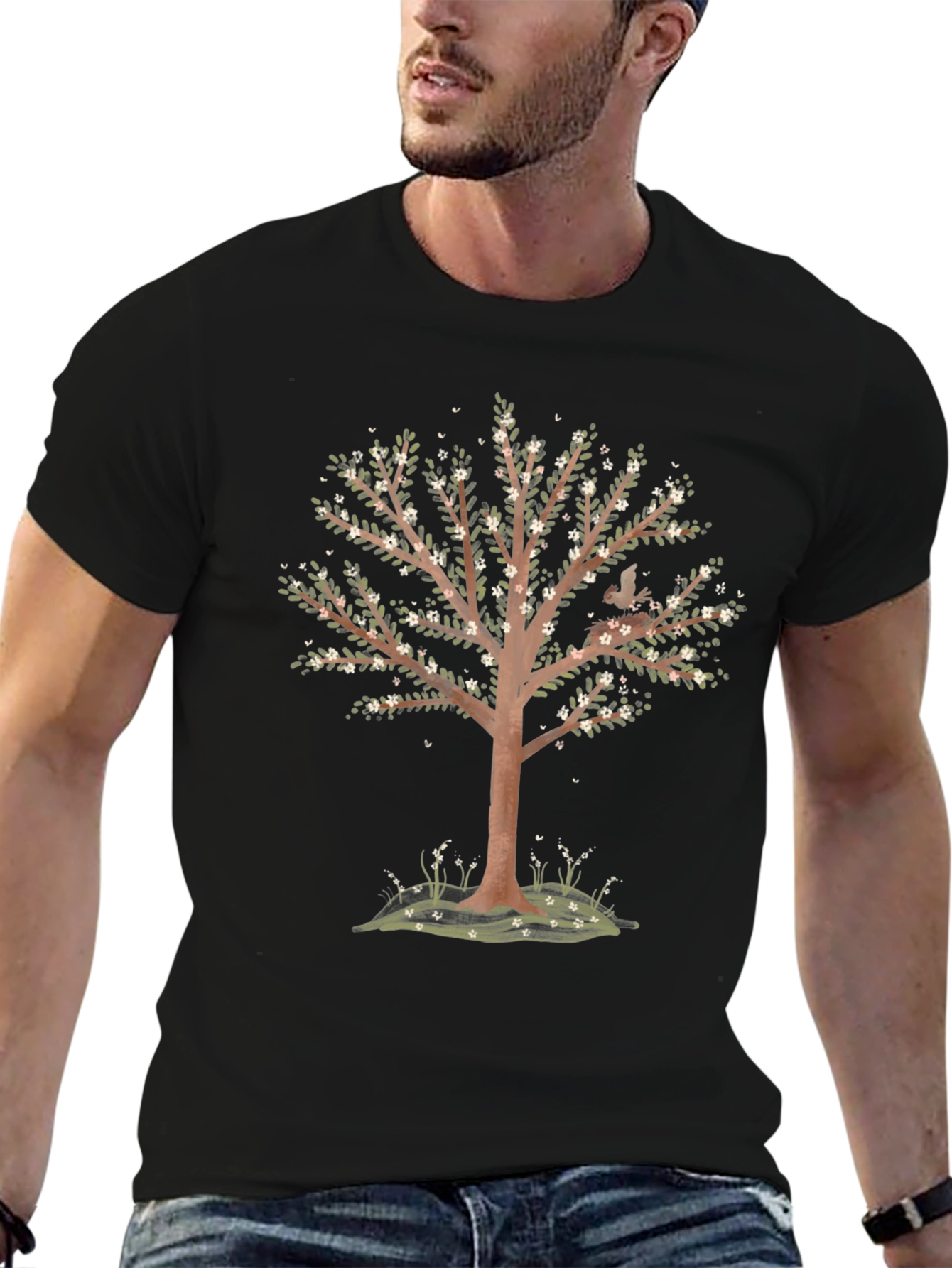 Blossom Tree Graphic Tee - Nature Inspired Design