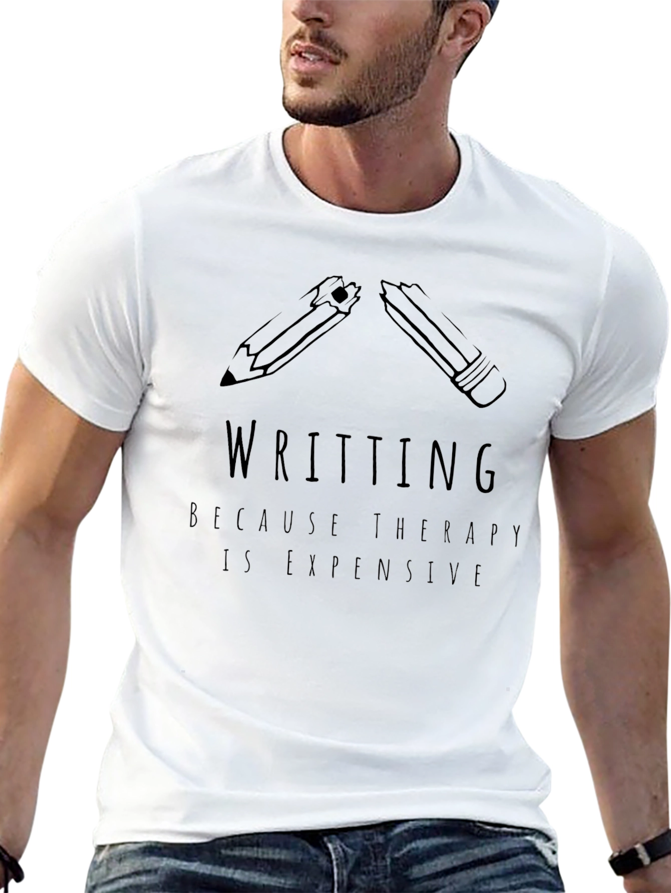 Writing Therapy T-Shirt - Funny Writer Tee