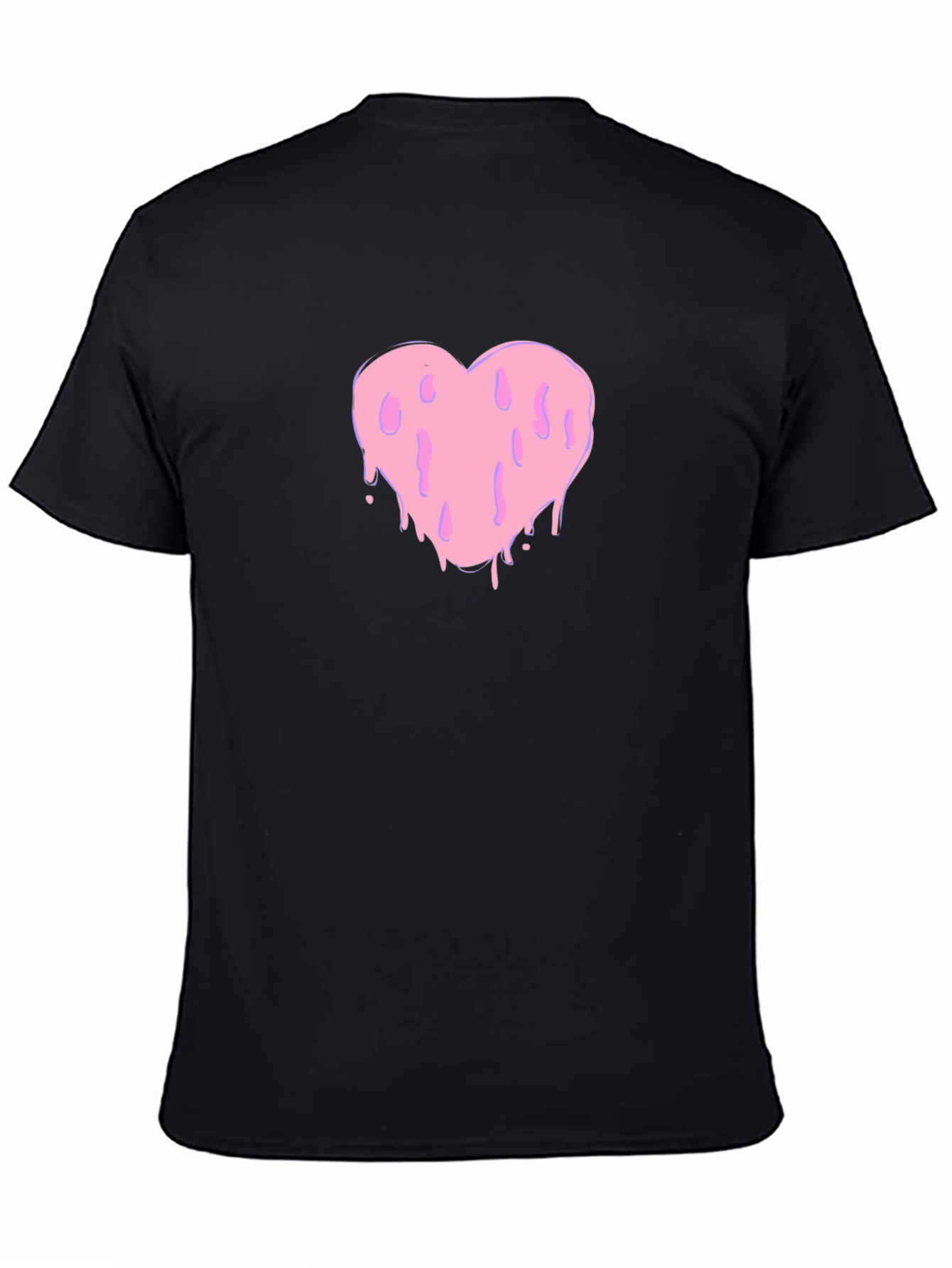 Melting Heart Graphic Black Tee