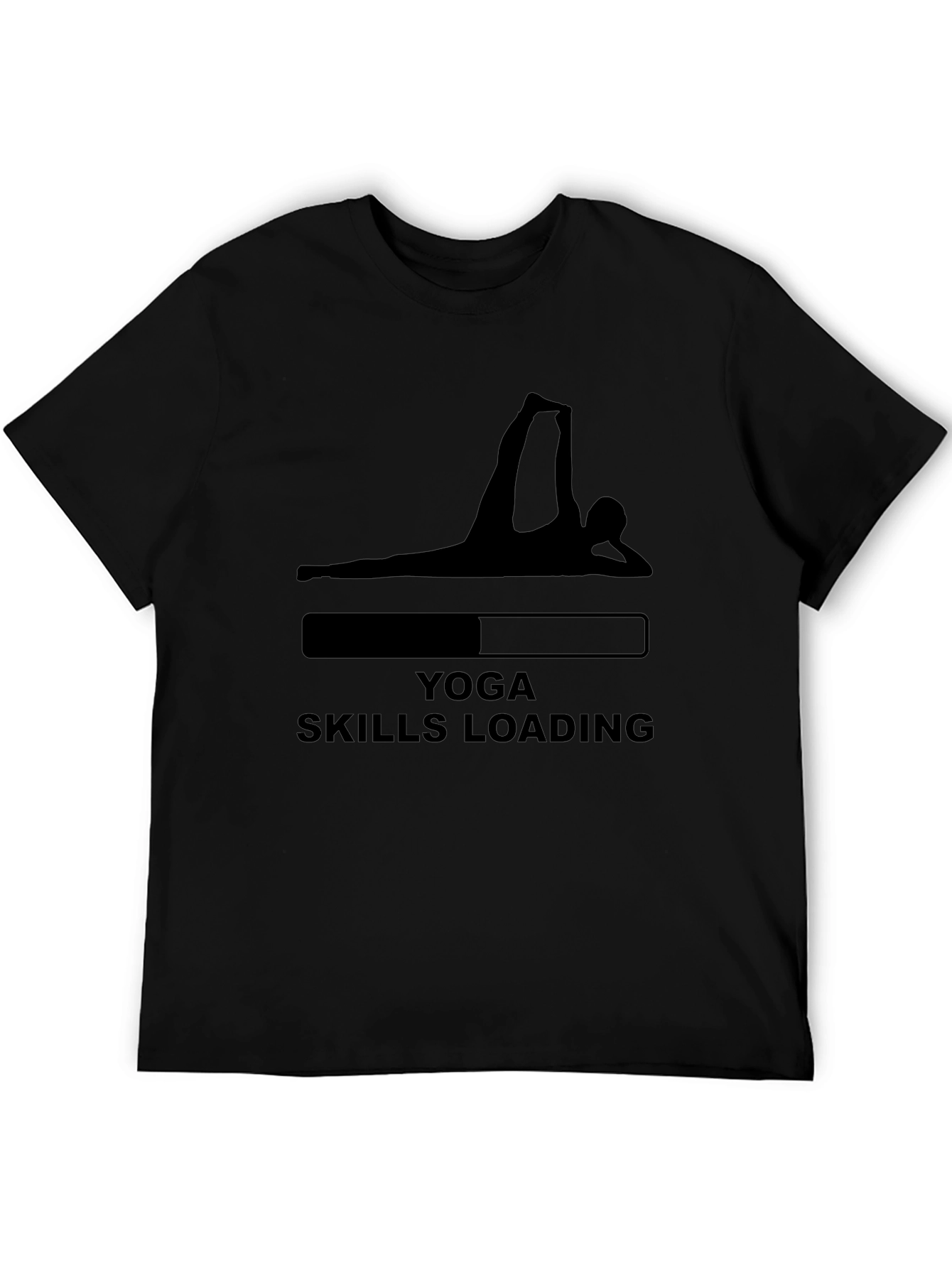 Yoga Skills Loading T-Shirt - Black Graphic Tee