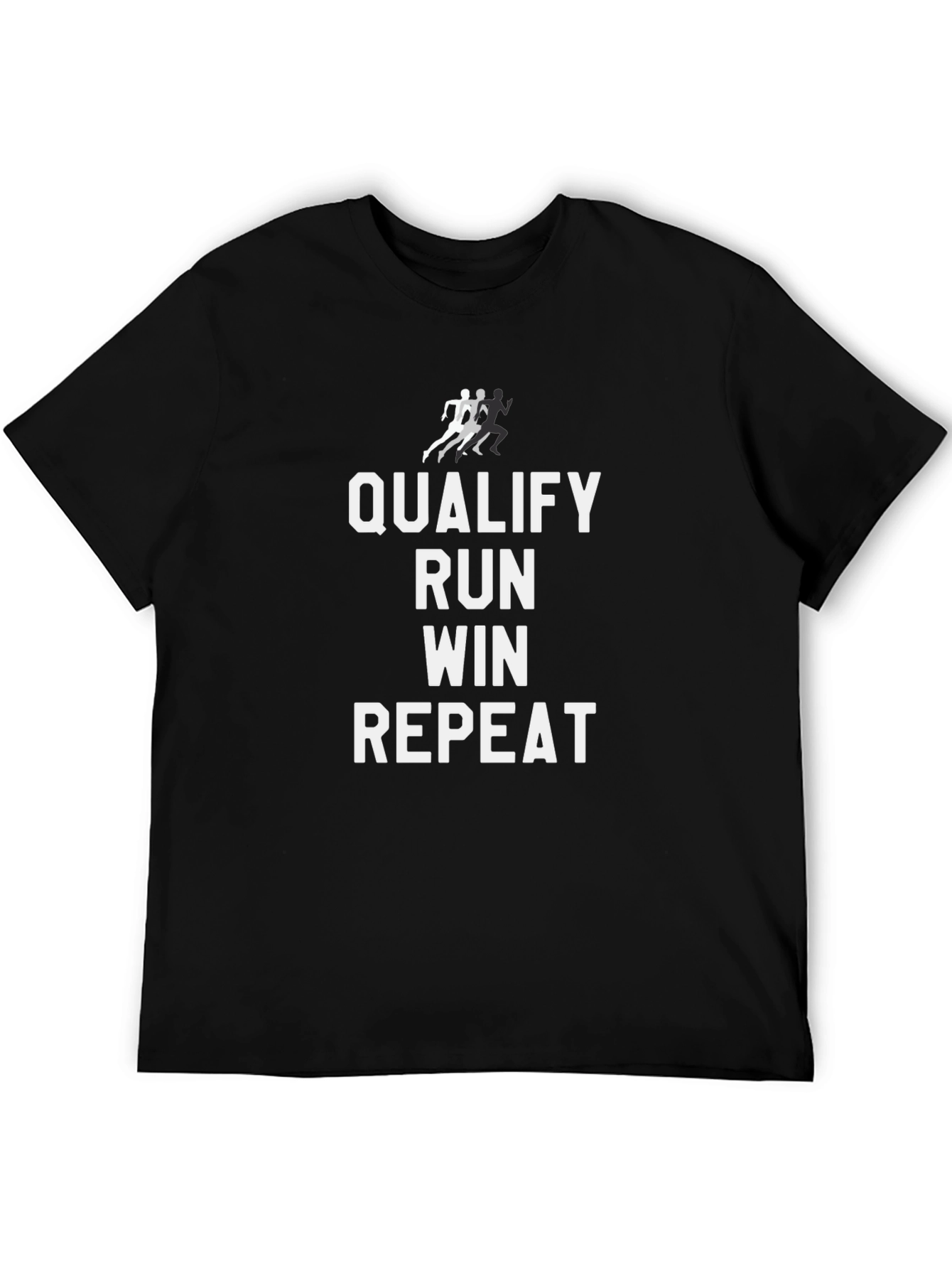 Qualify Run Win Repeat Graphic Tee