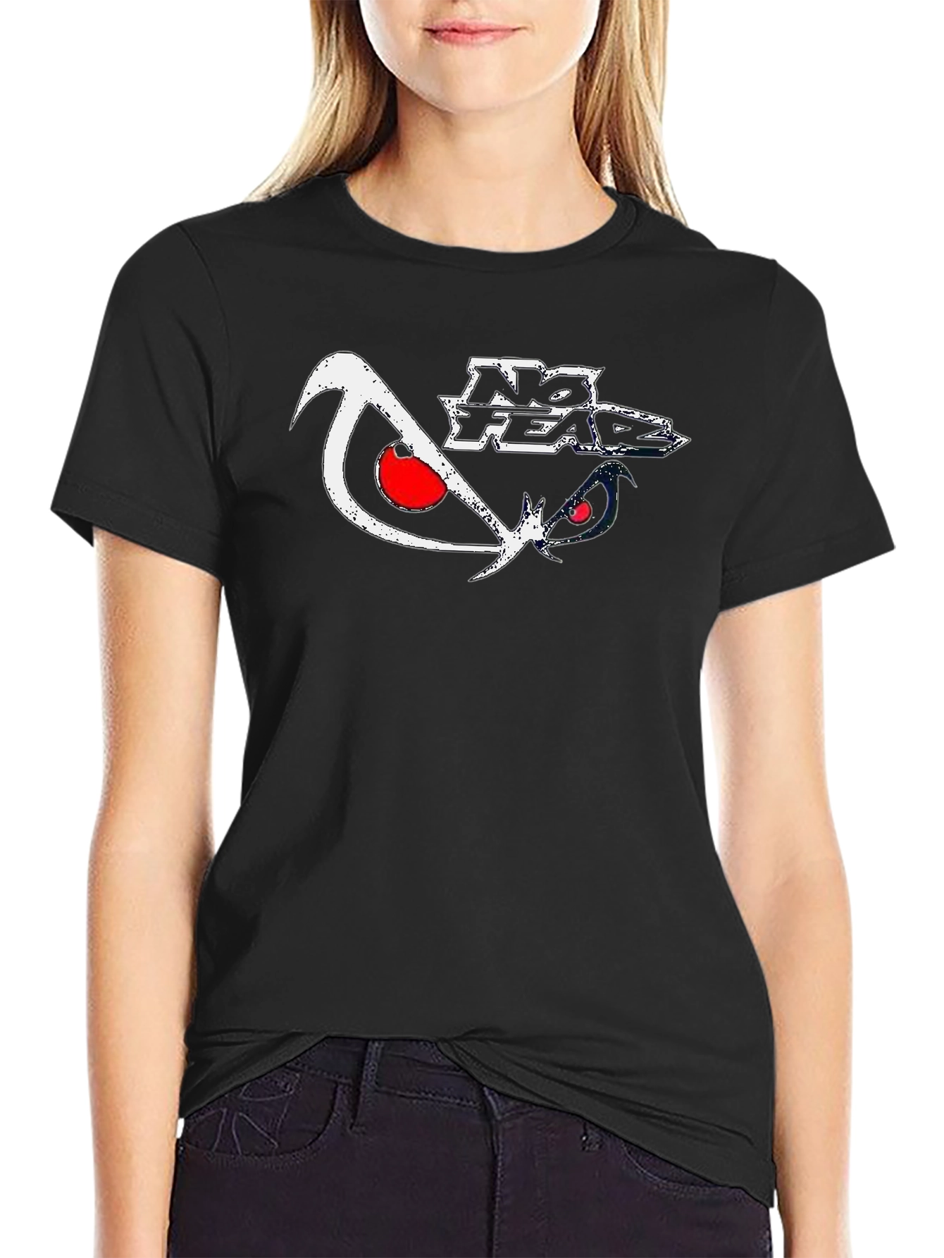 No Fear Graphic Print Black T-Shirt