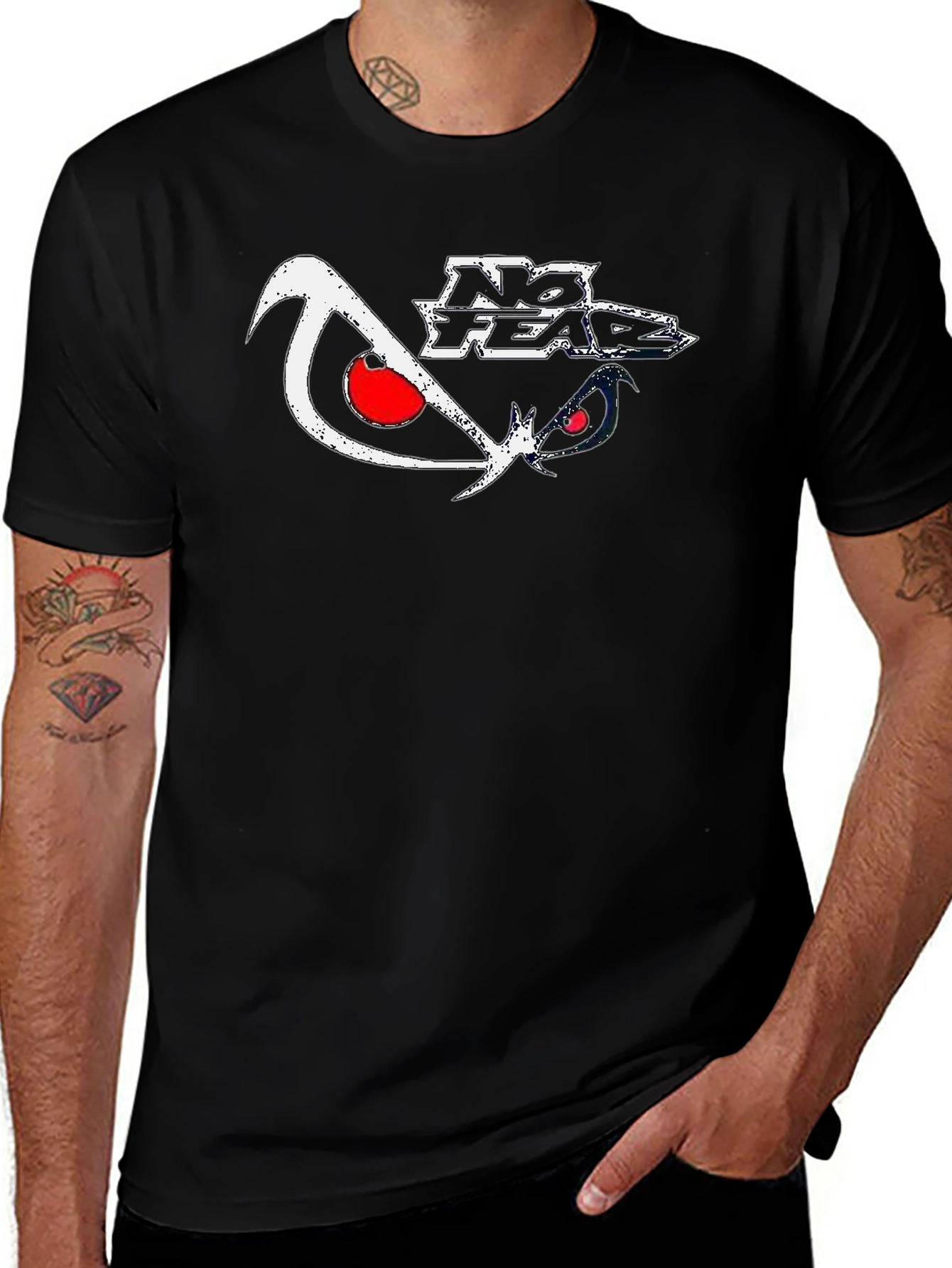 No Fear Graphic Print Black T-Shirt