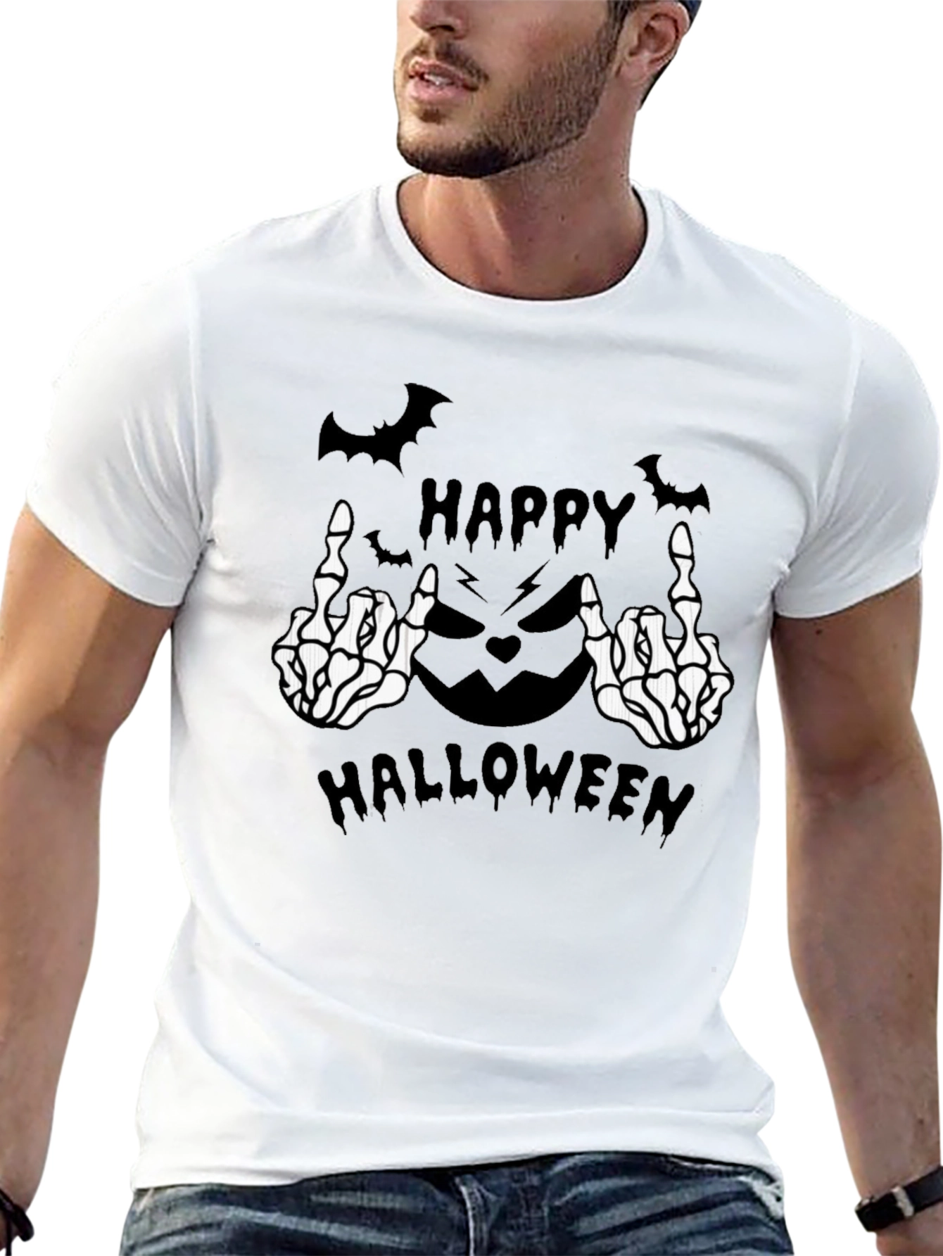 Happy Halloween Skeleton Hands T-Shirt