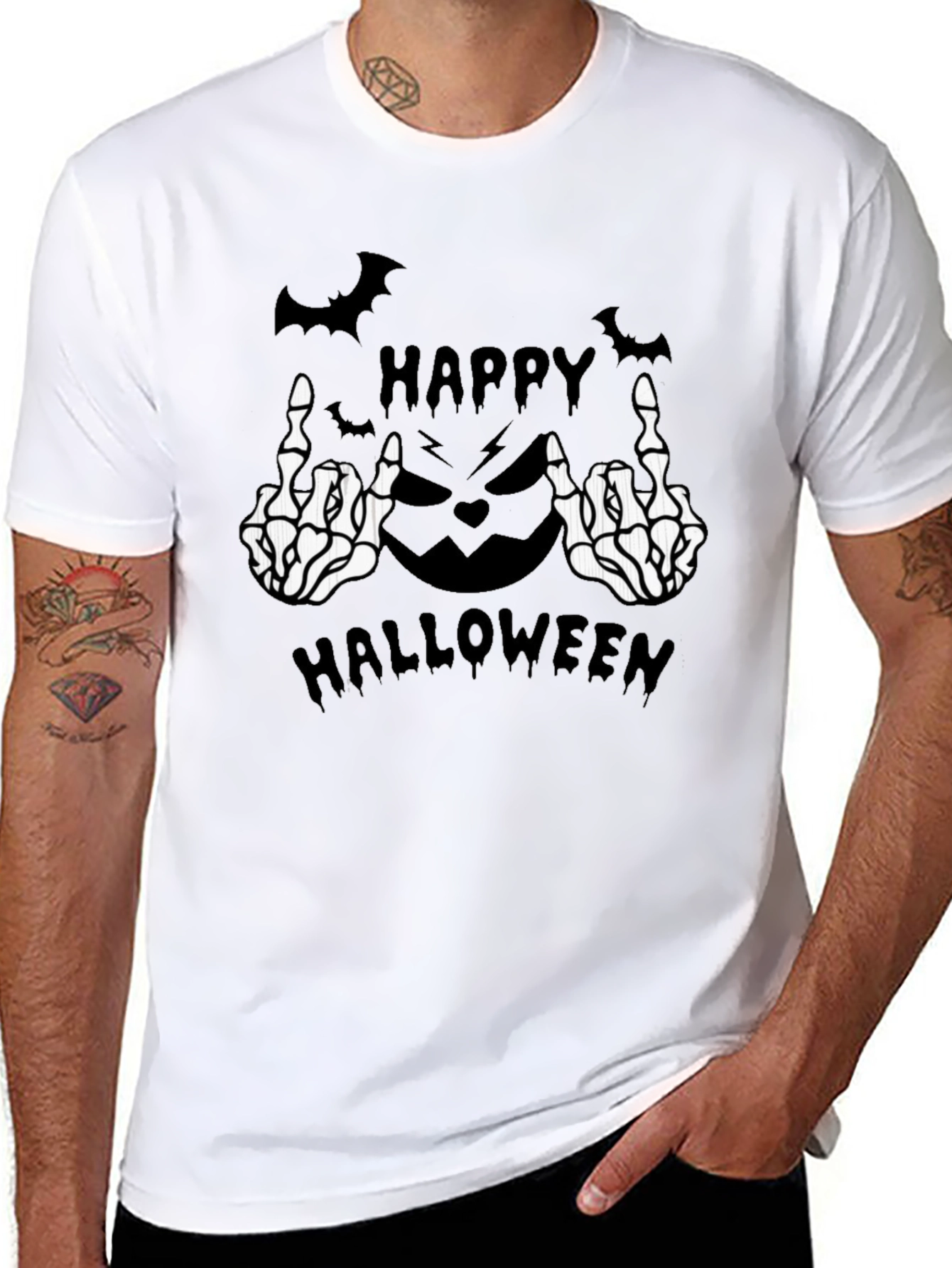 Happy Halloween Skeleton Hands T-Shirt