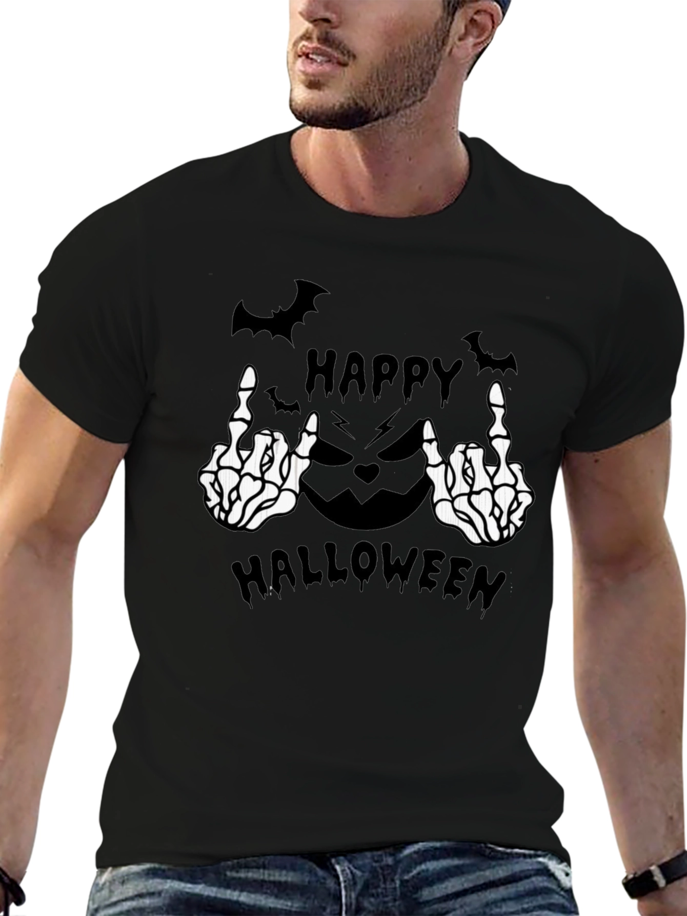 Happy Halloween Skeleton Hands T-Shirt