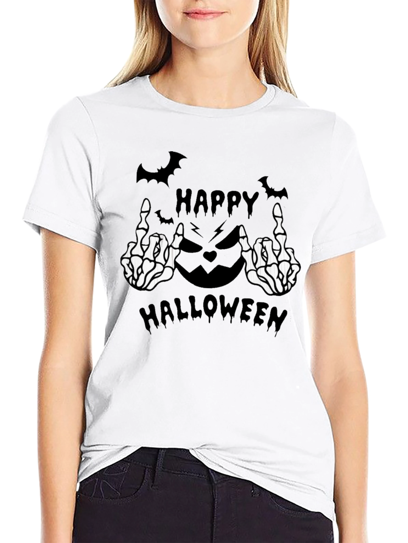 Happy Halloween Skeleton Hands T-Shirt