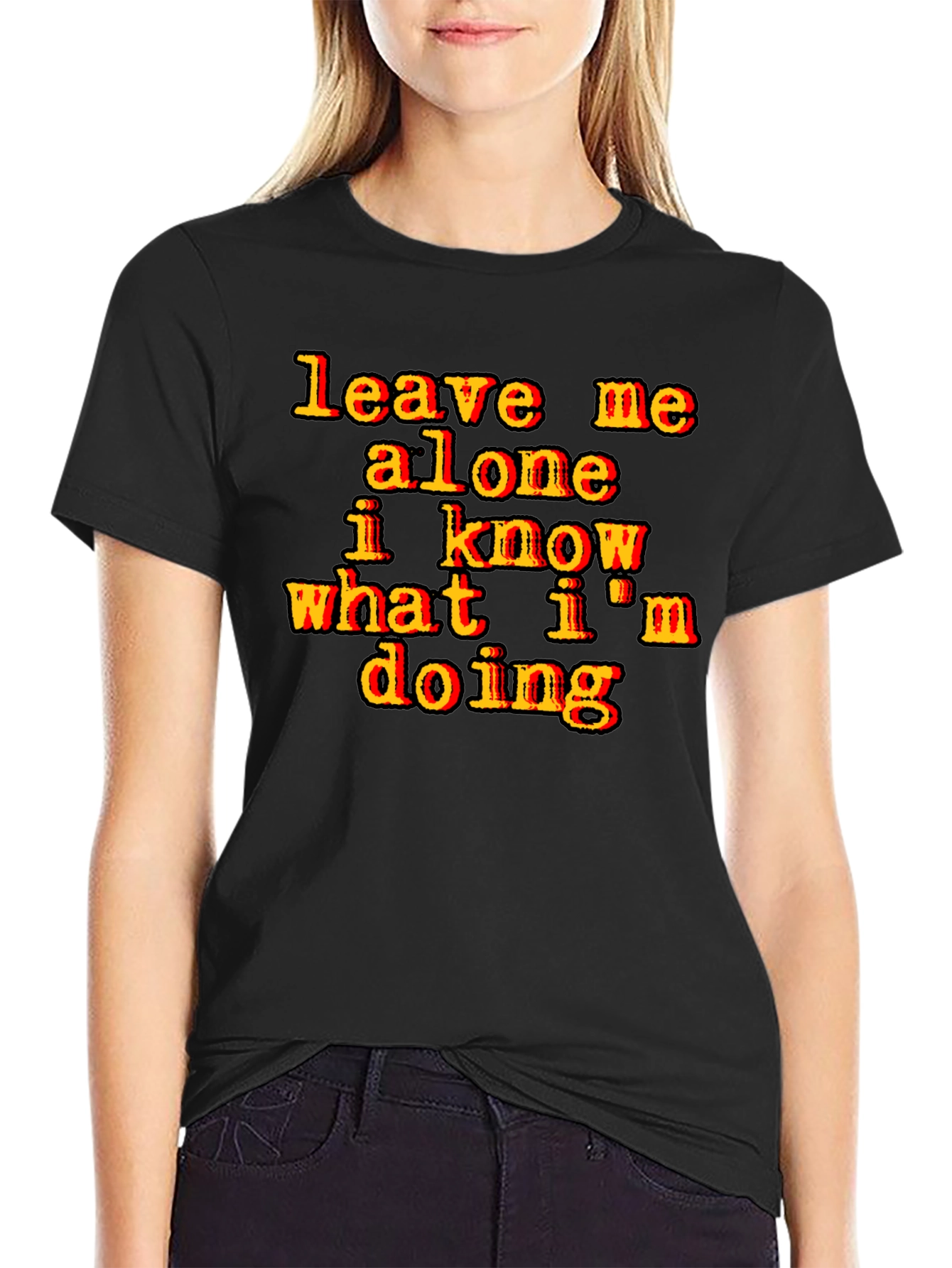 Leave Me Alone Graphic Tee - Black T-Shirt