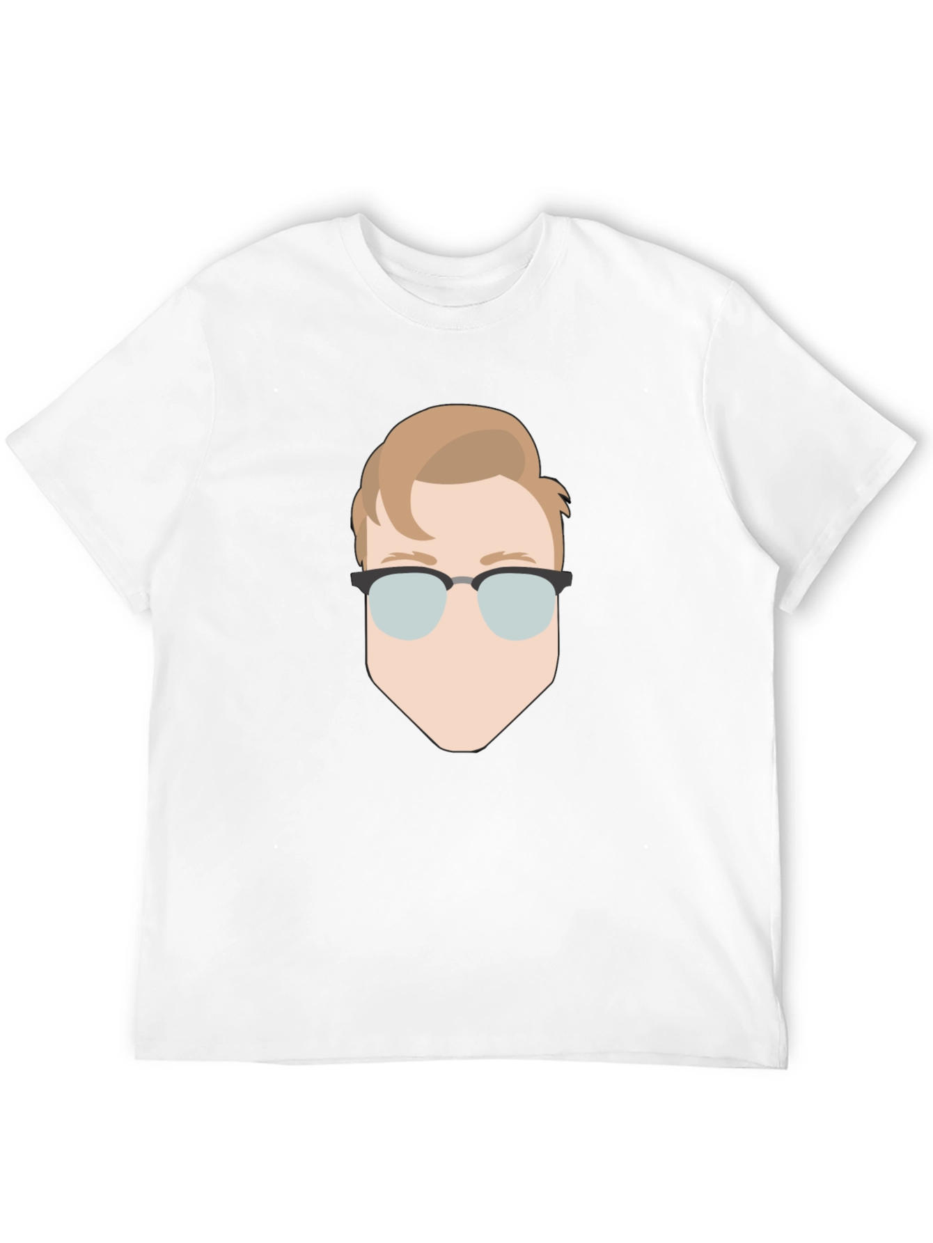 Retro Graphic Tee - Black T-Shirt with Face Design