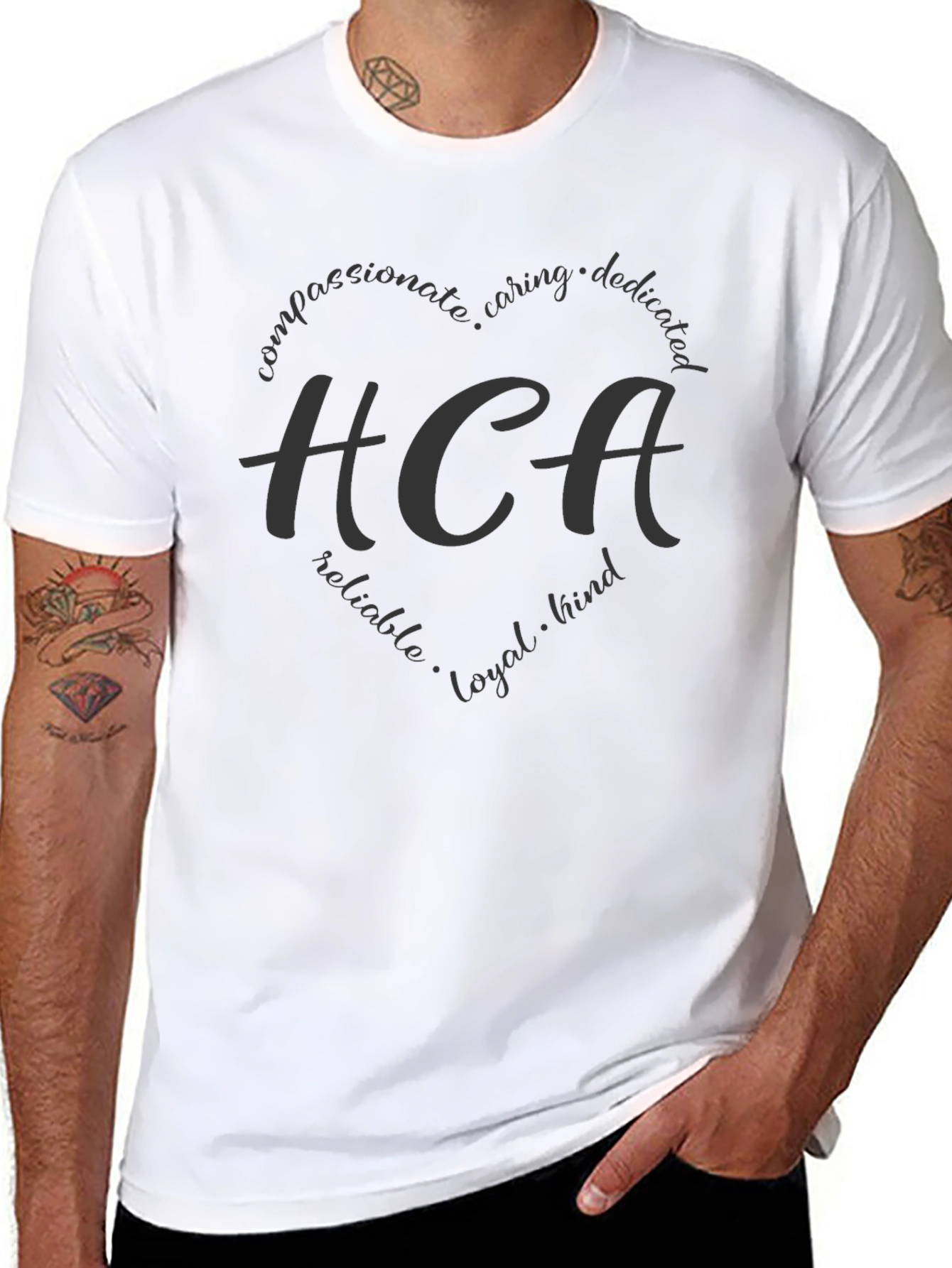 HCA Heart Graphic Black T-Shirt