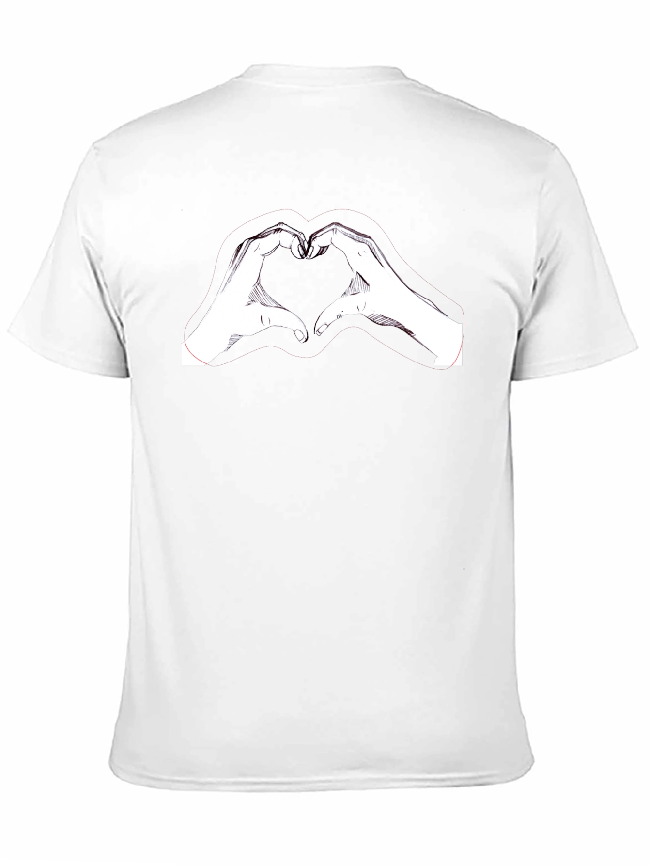 Heart Hands Graphic Black T-Shirt