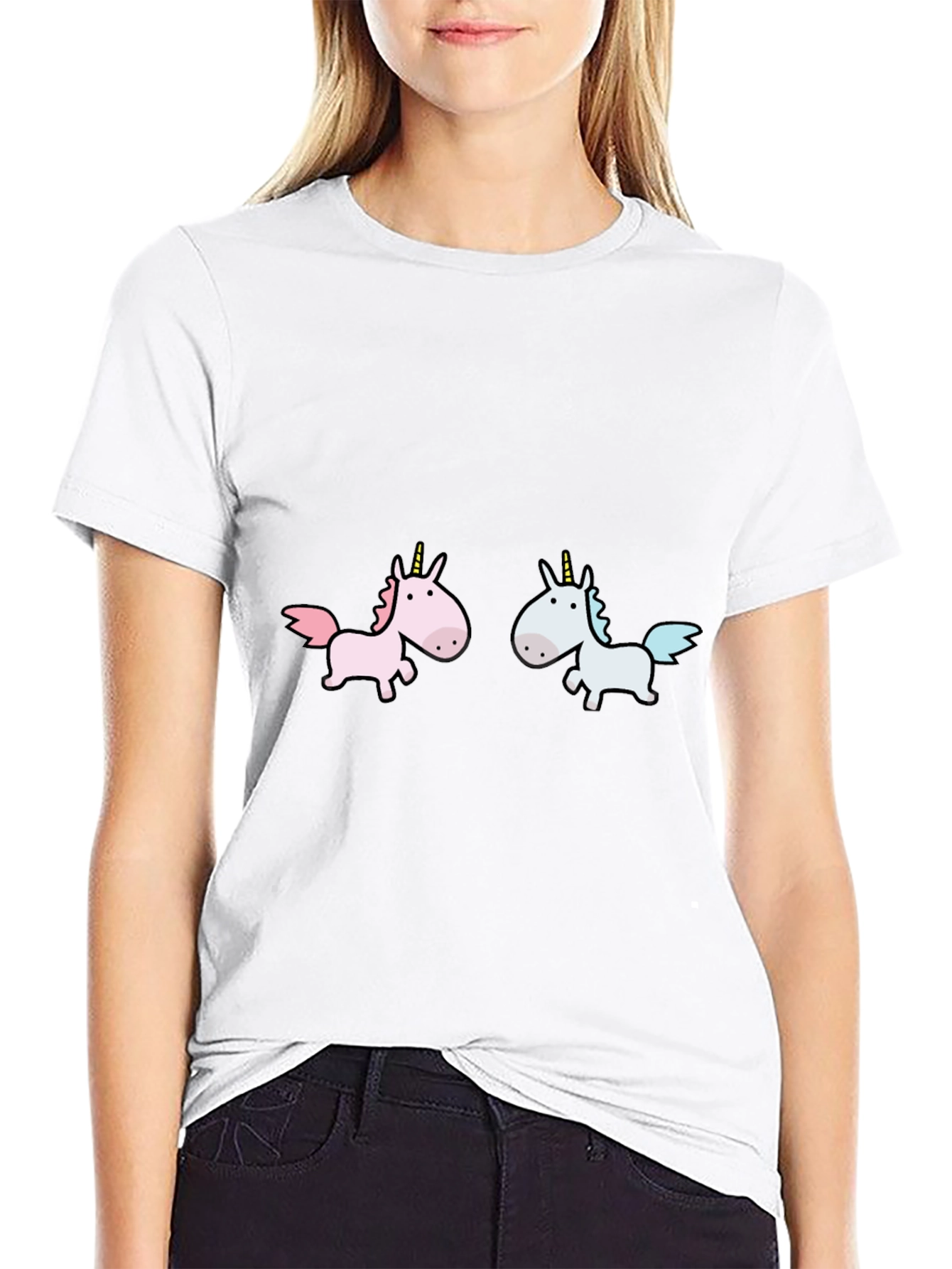 Unicorn T-Shirt: Whimsical Cartoon Design