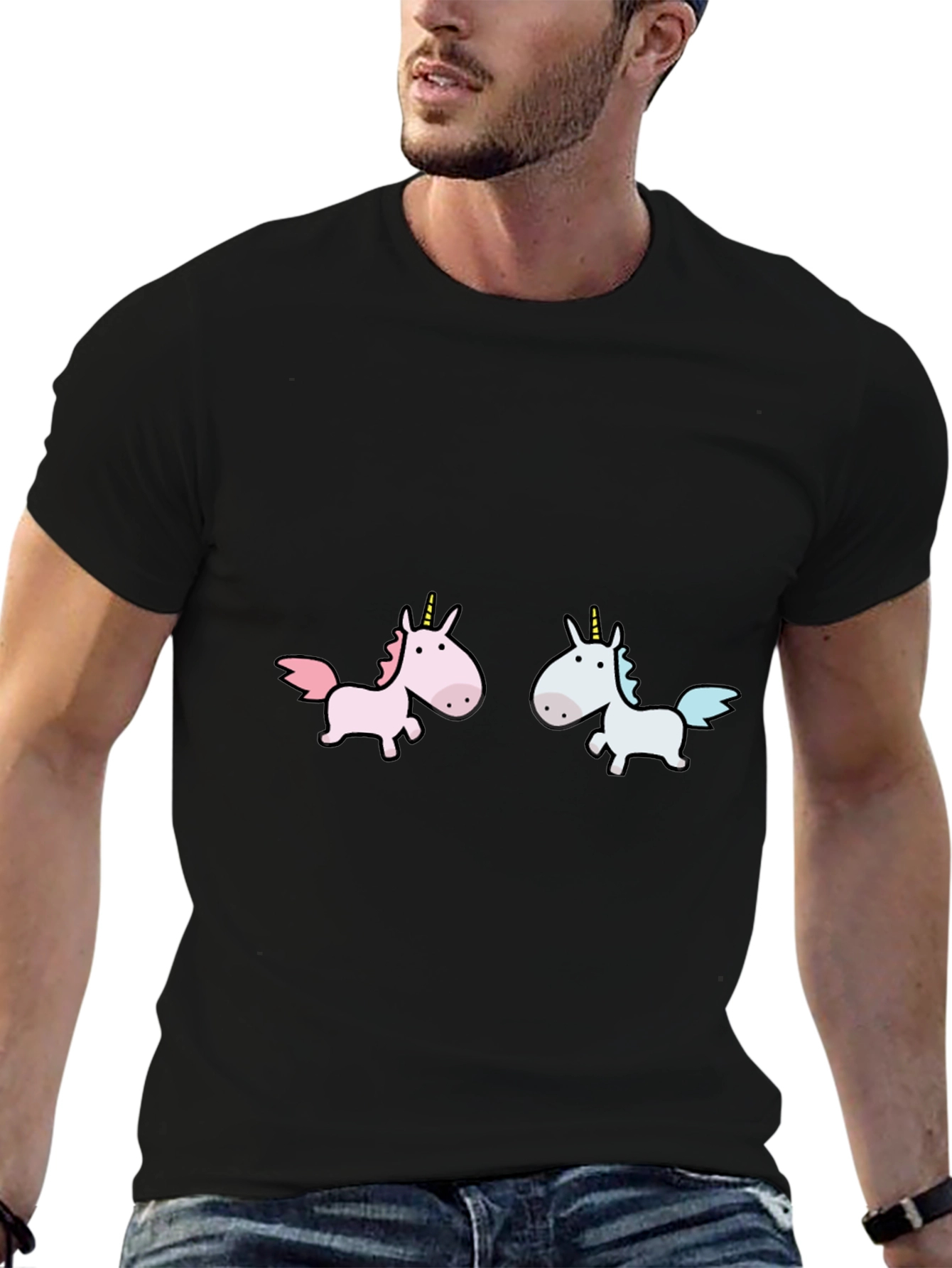 Unicorn T-Shirt: Whimsical Cartoon Design