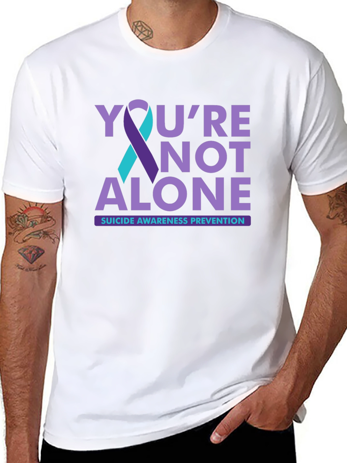 Suicide Prevention Awareness T-Shirt - Youre Not Alone