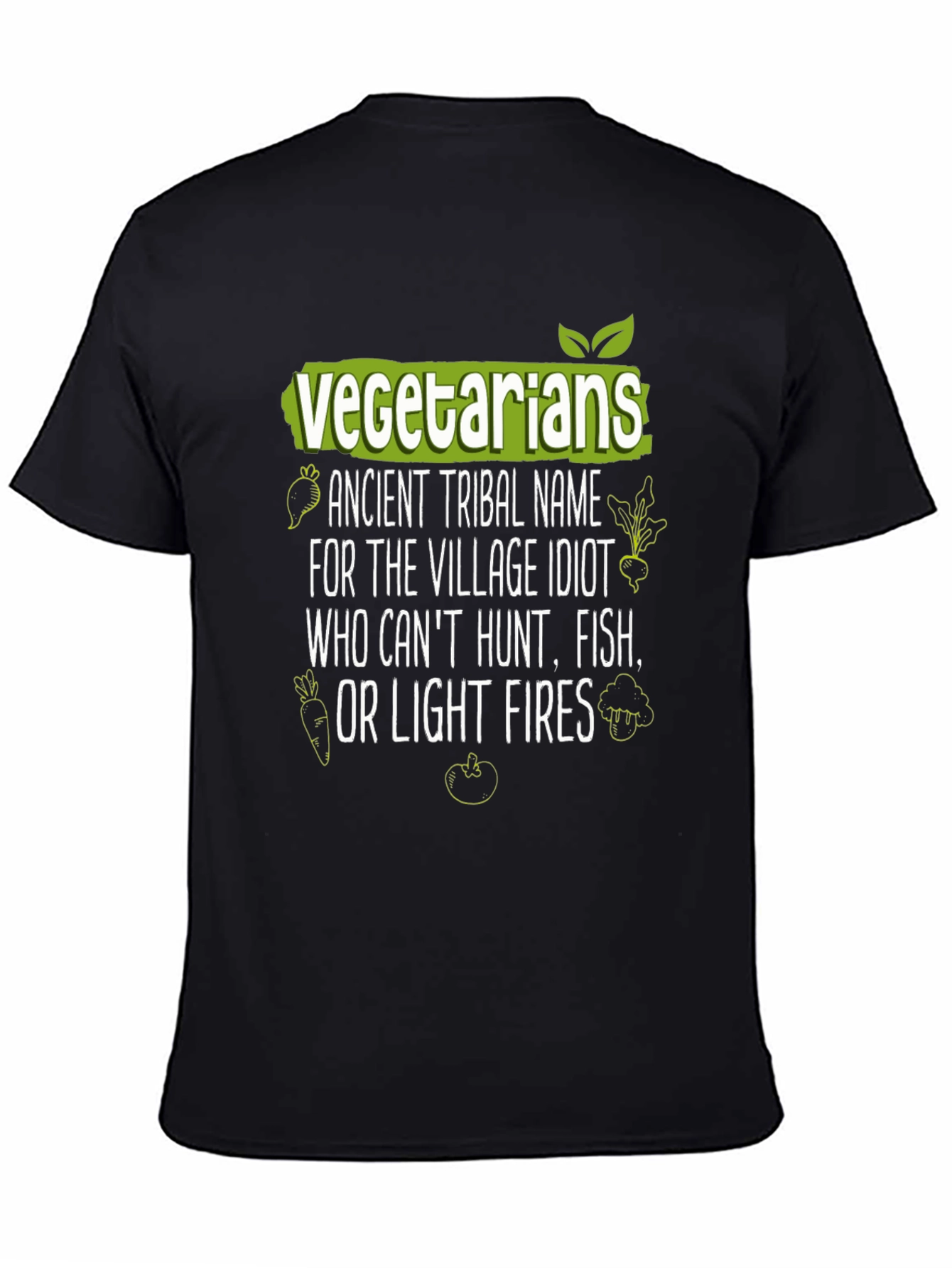 Vegetarians Village Idiot Graphic Tee
