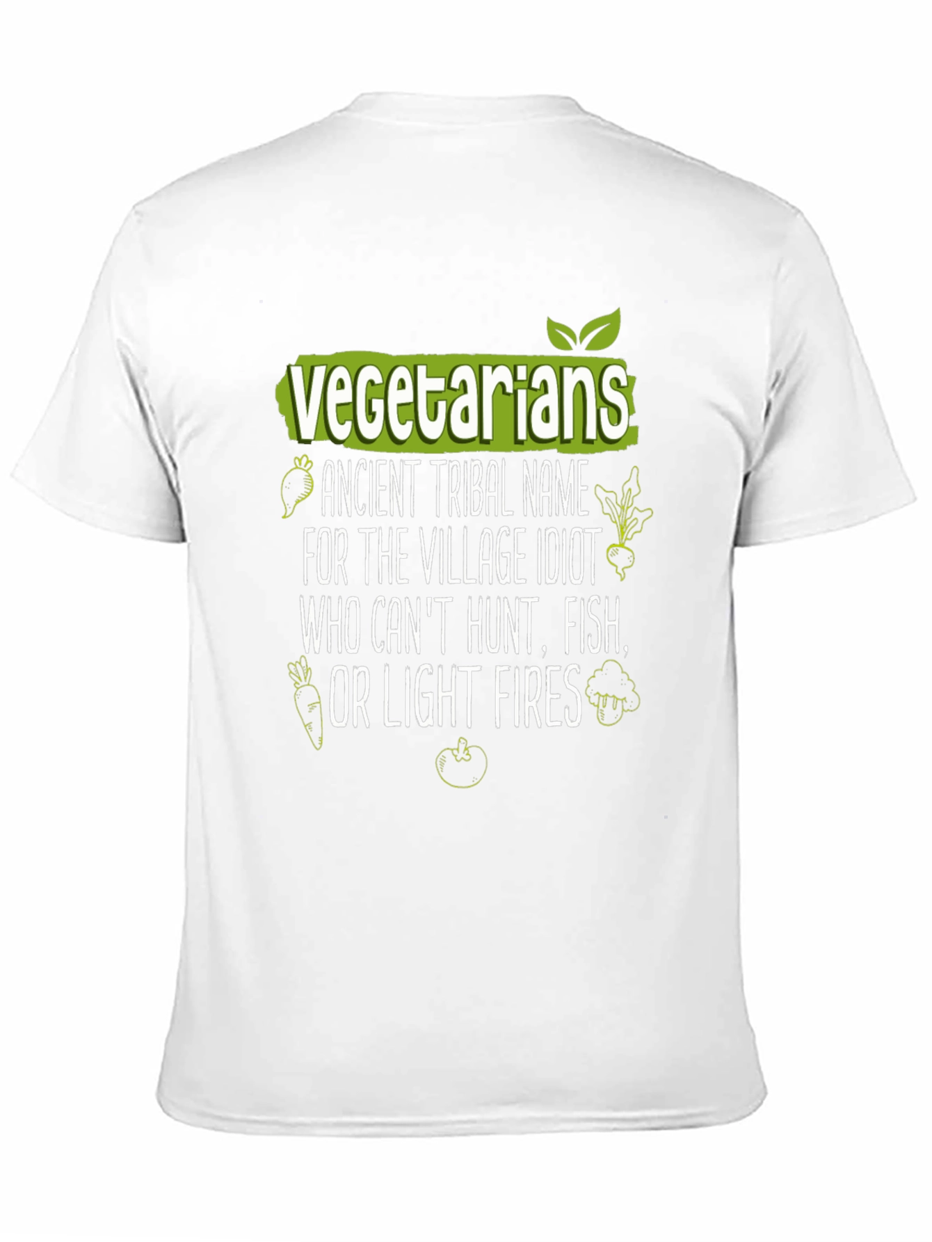 Vegetarians Village Idiot Graphic Tee