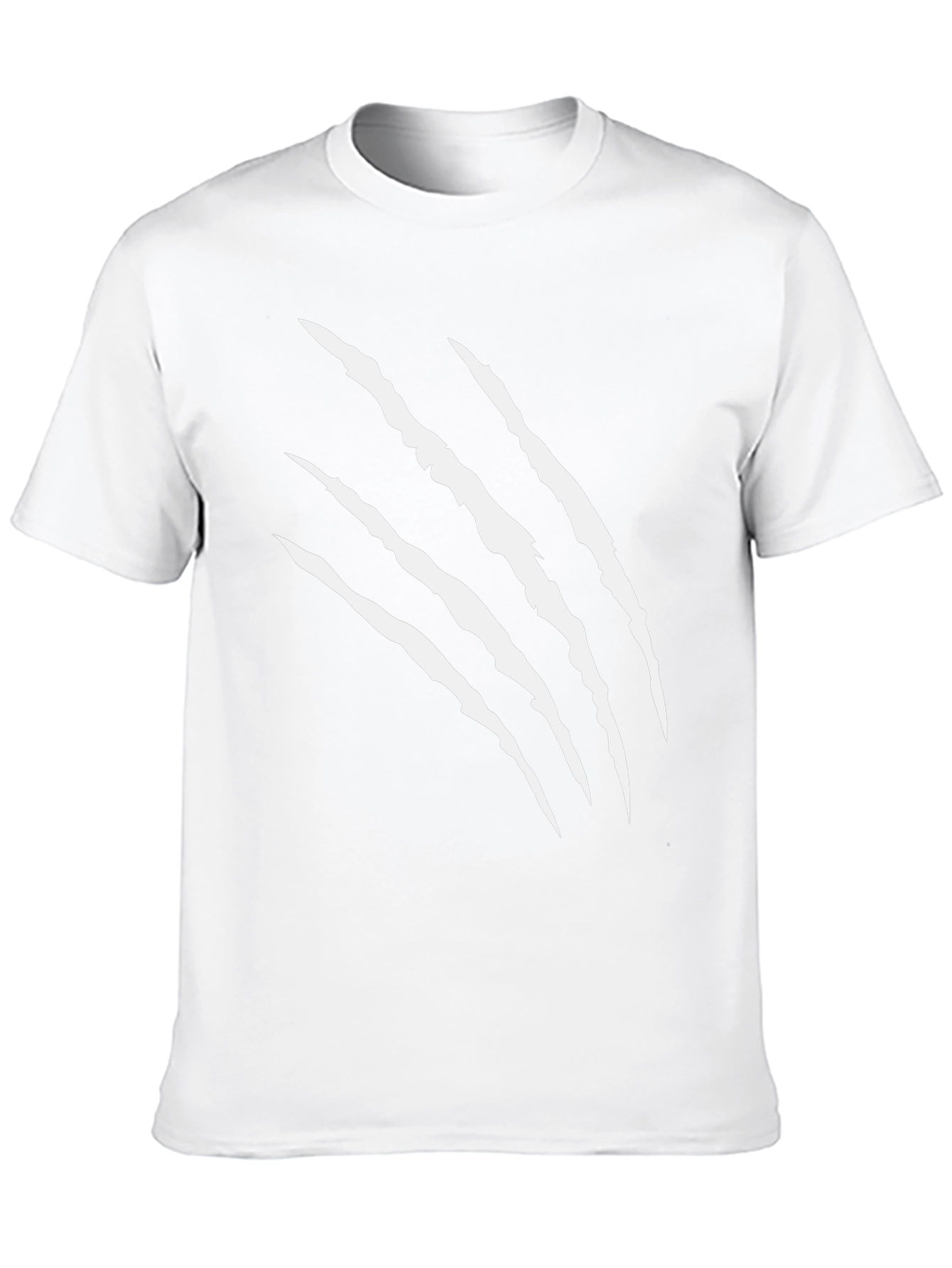 Mens Claw Scratch Graphic Print Black T-Shirt