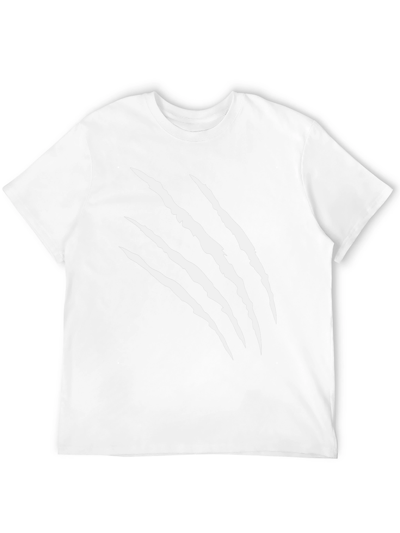 Mens Claw Scratch Graphic Print Black T-Shirt