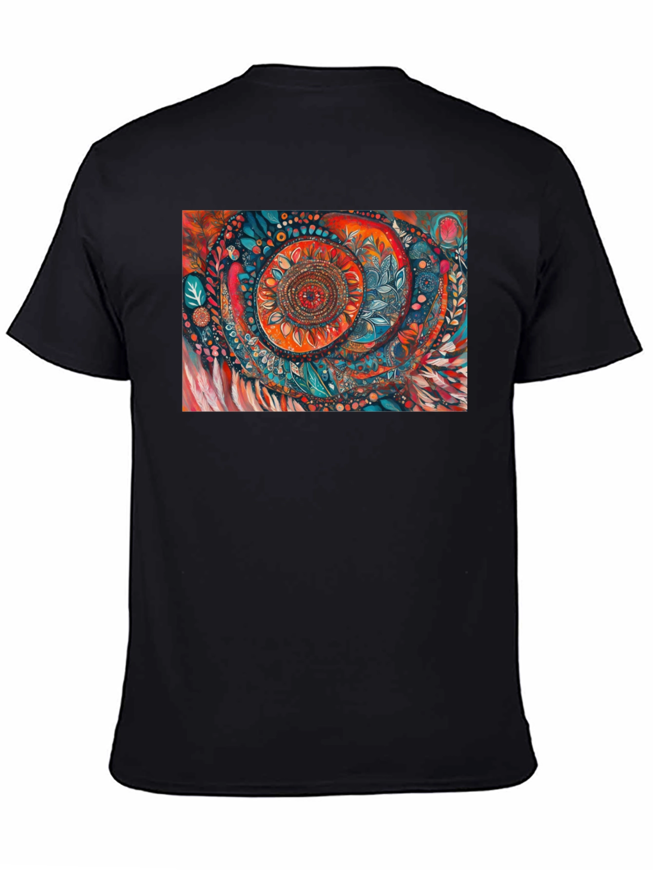 Abstract Art Print Black T-Shirt