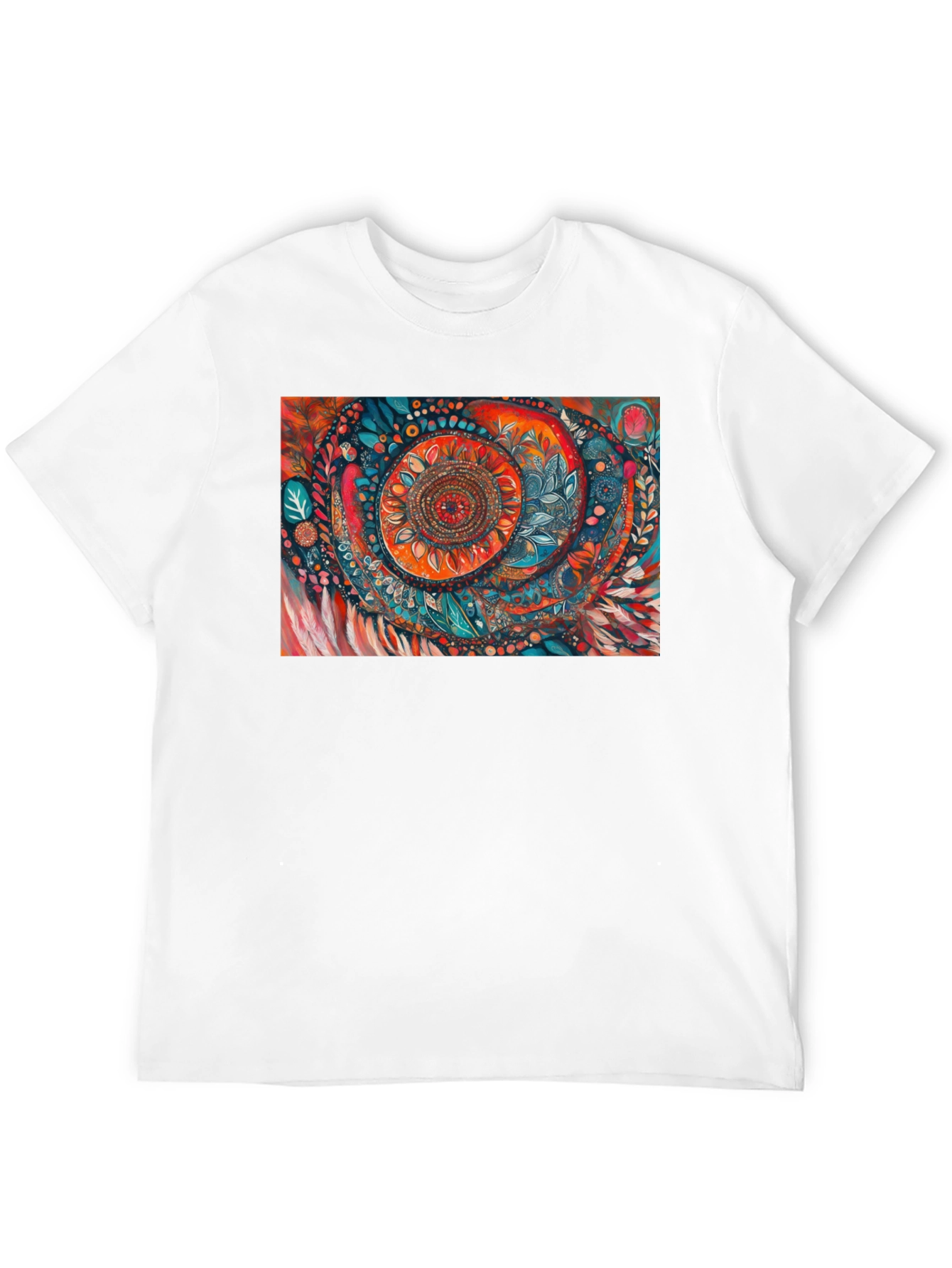 Abstract Art Print Black T-Shirt