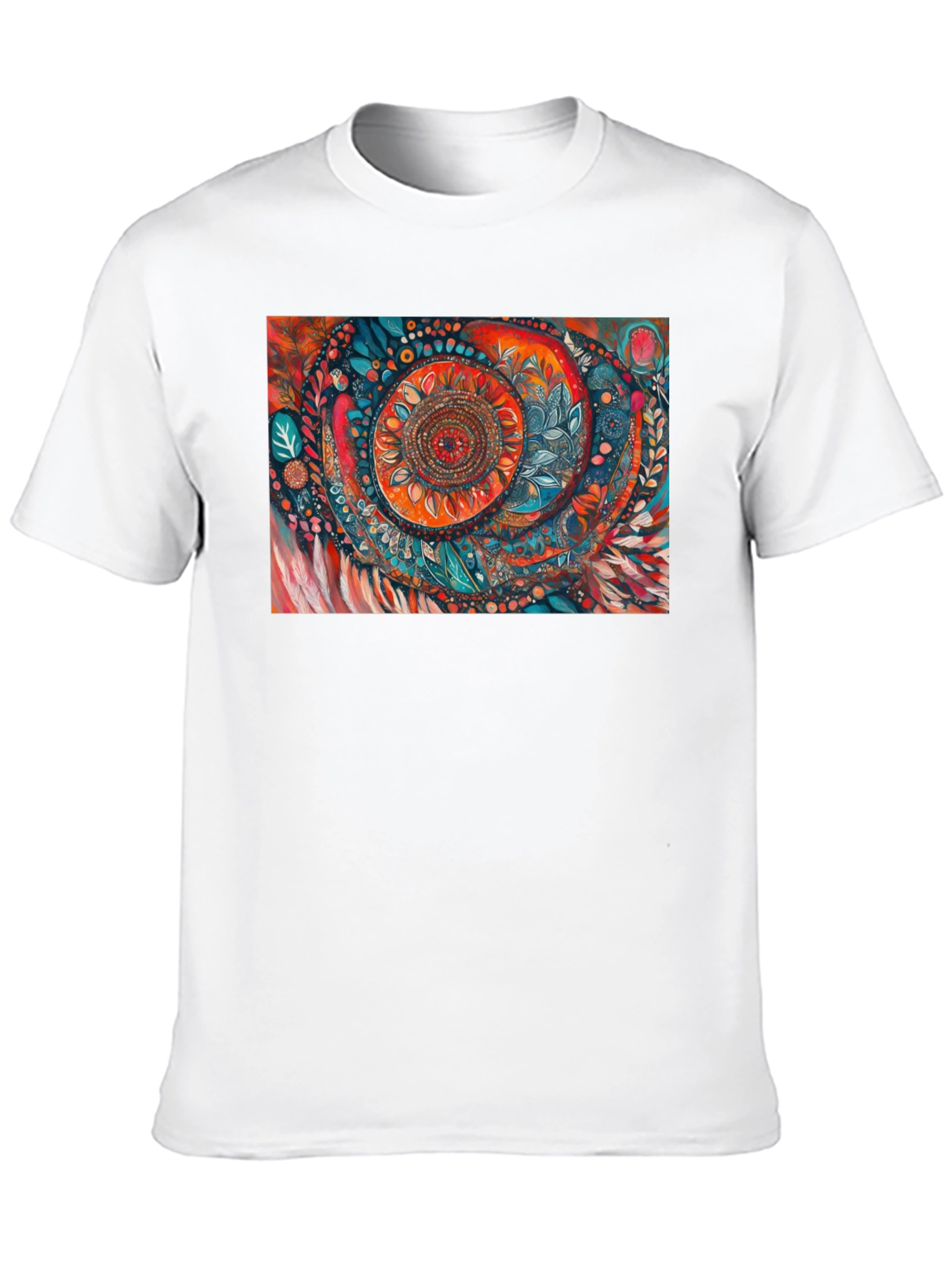 Abstract Art Print Black T-Shirt