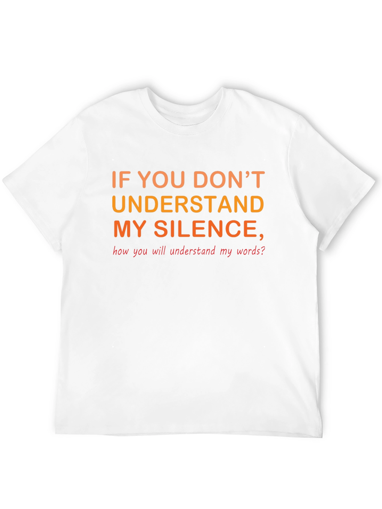 Silence Quote Black T-Shirt