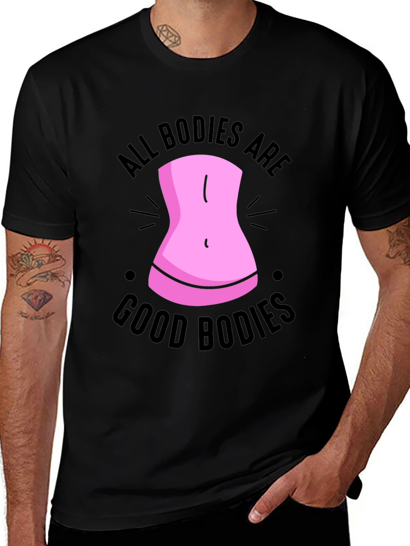 All Bodies Are Good Bodies Black T-Shirt