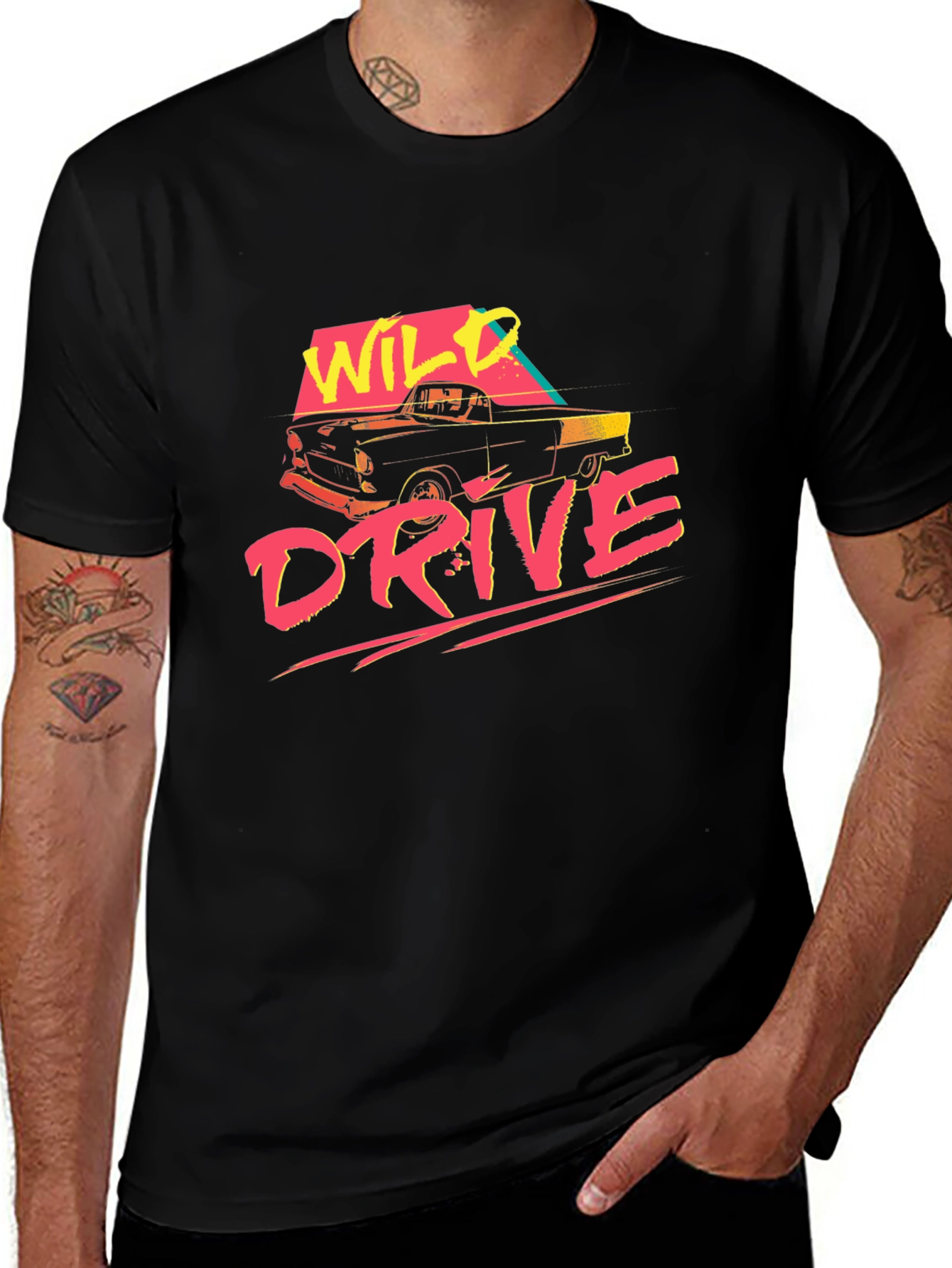 Wild Drive Retro Graphic T-Shirt