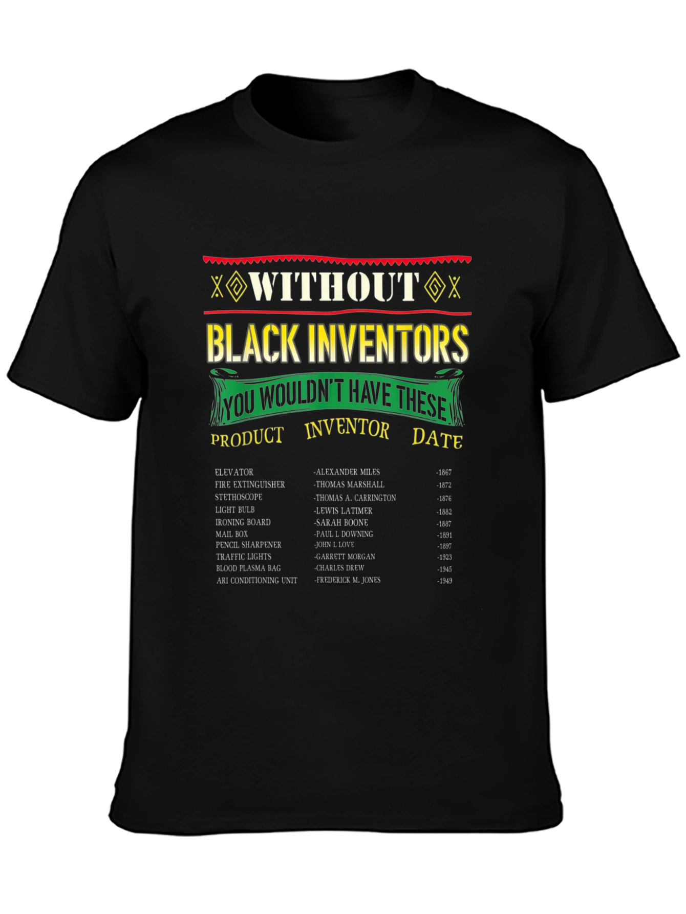 Black Inventors T-Shirt - Historical Contributions