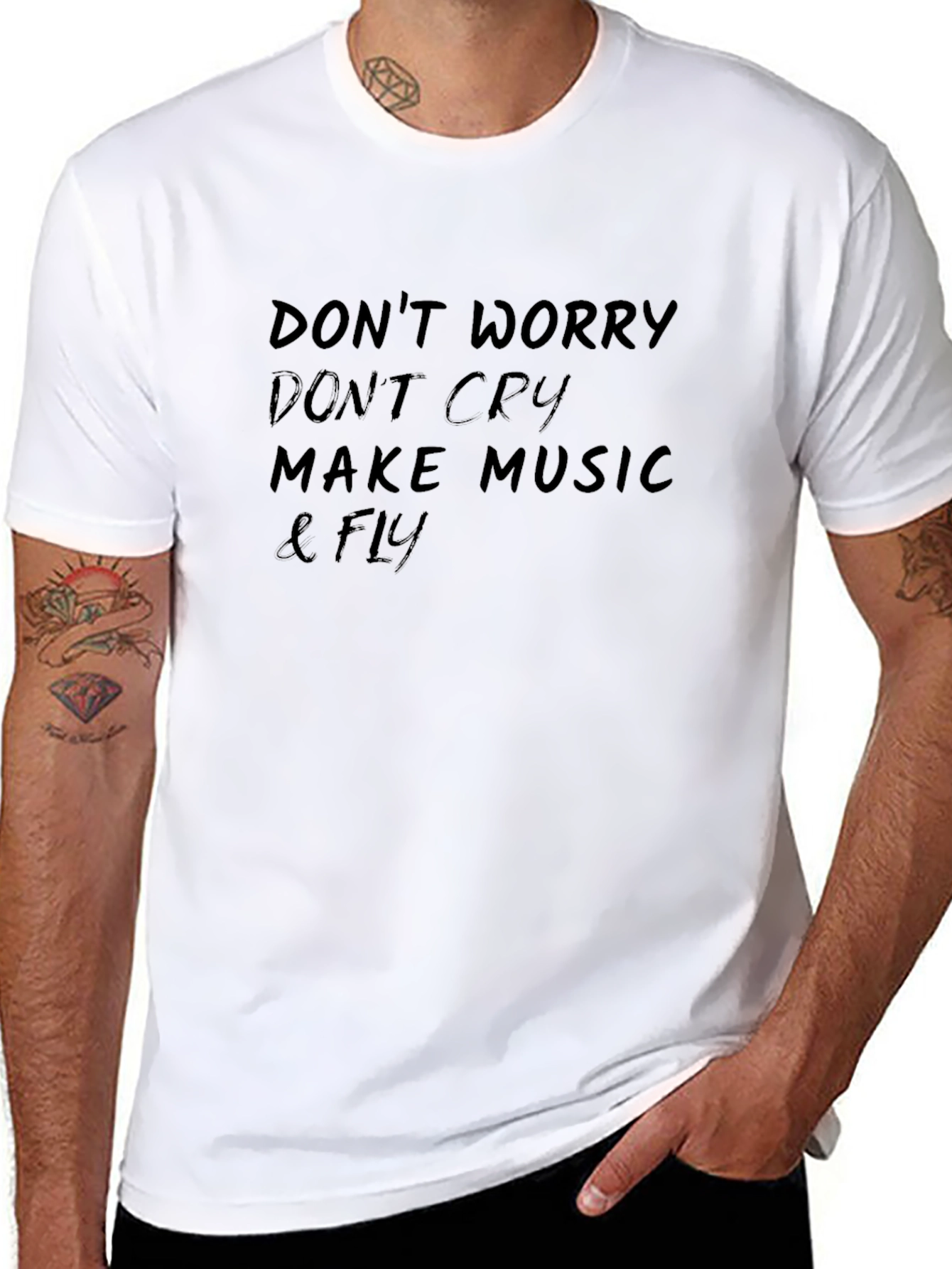 Inspirational Music & Fly Black T-Shirt