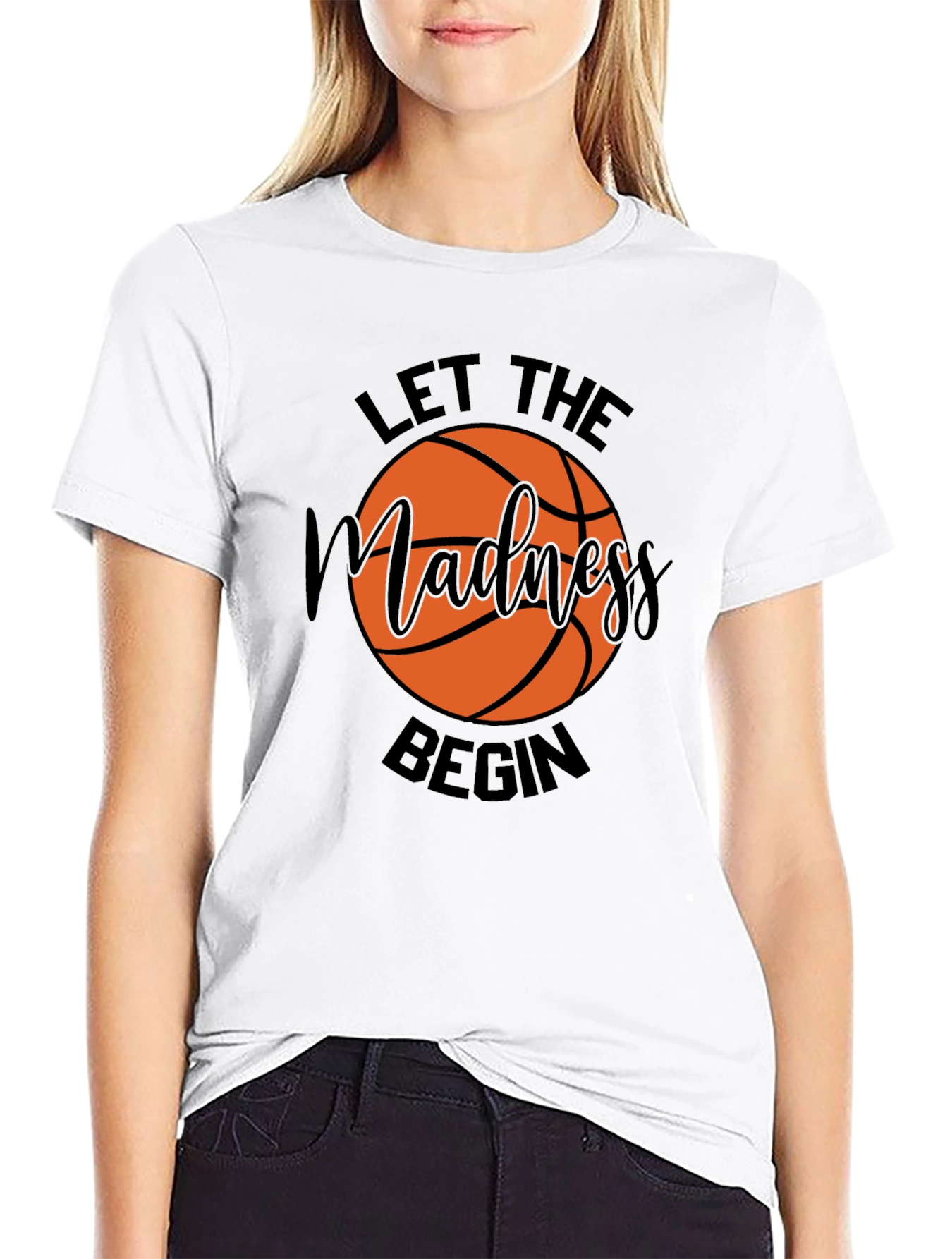 Let The Madness Begin Basketball Graphic Tee