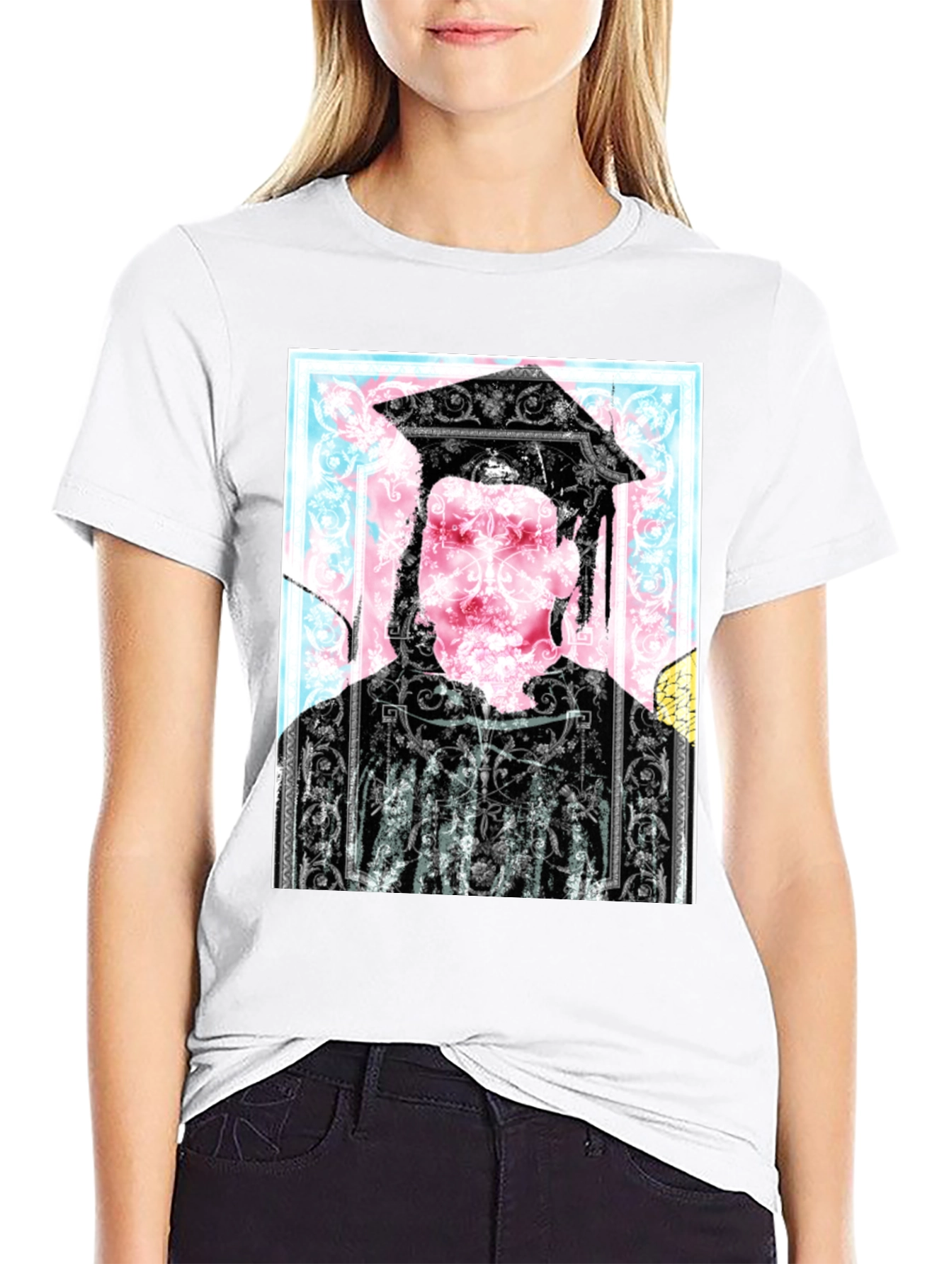 Graduation Graphic Black T-Shirt
