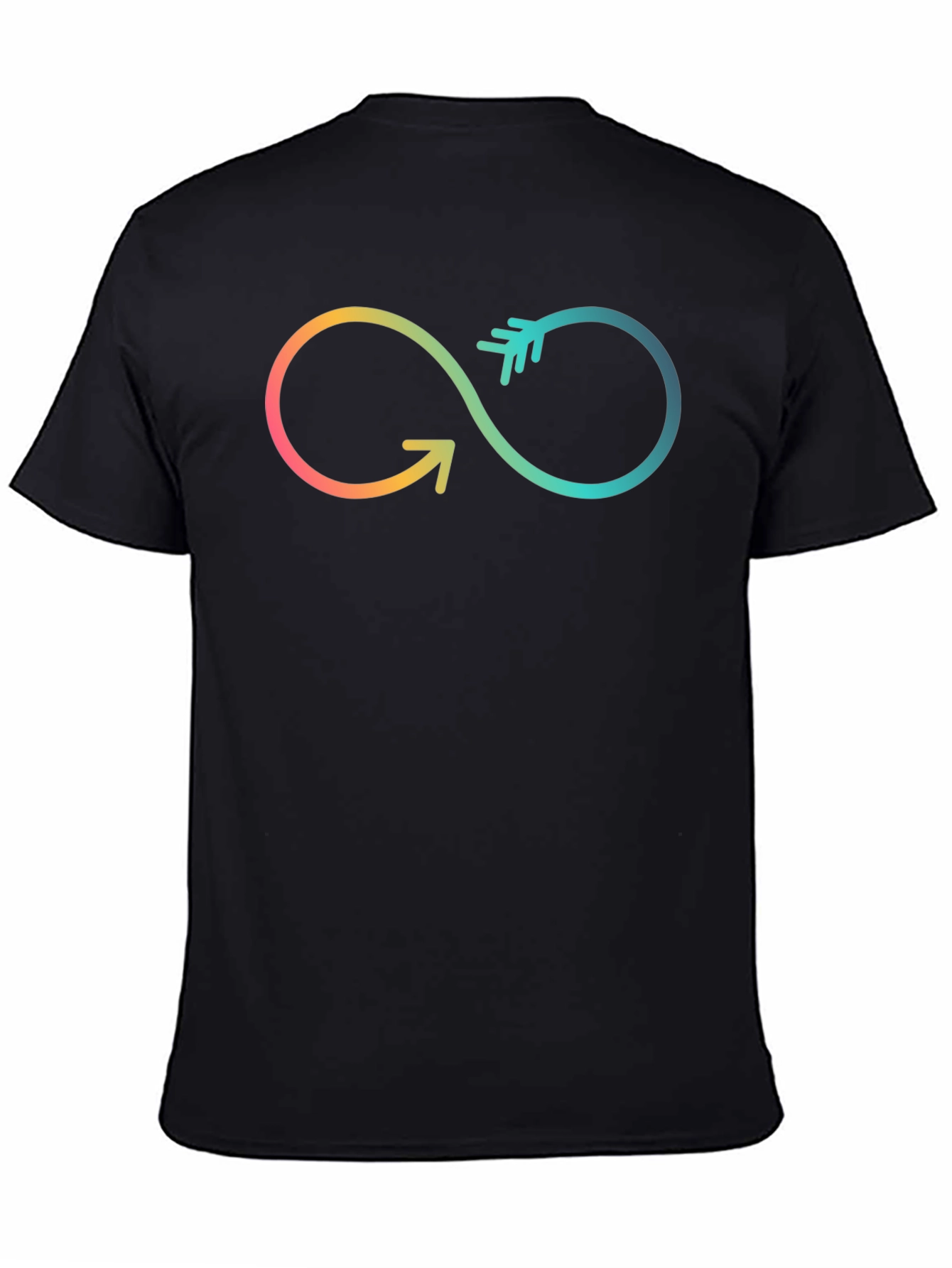 Infinity Arrow Graphic Tee - Black Cotton Blend Shirt