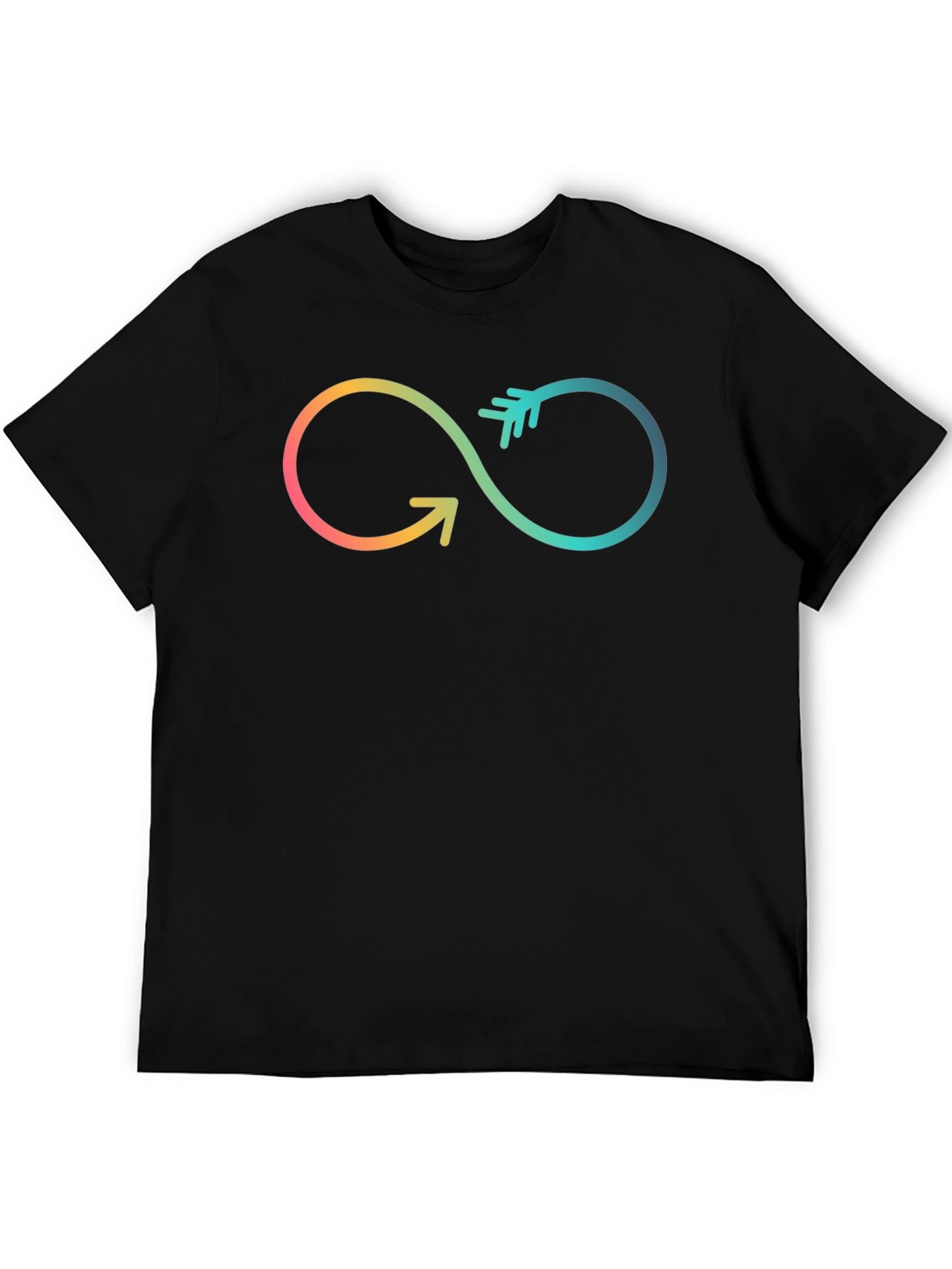Infinity Arrow Graphic Tee - Black Cotton Blend Shirt