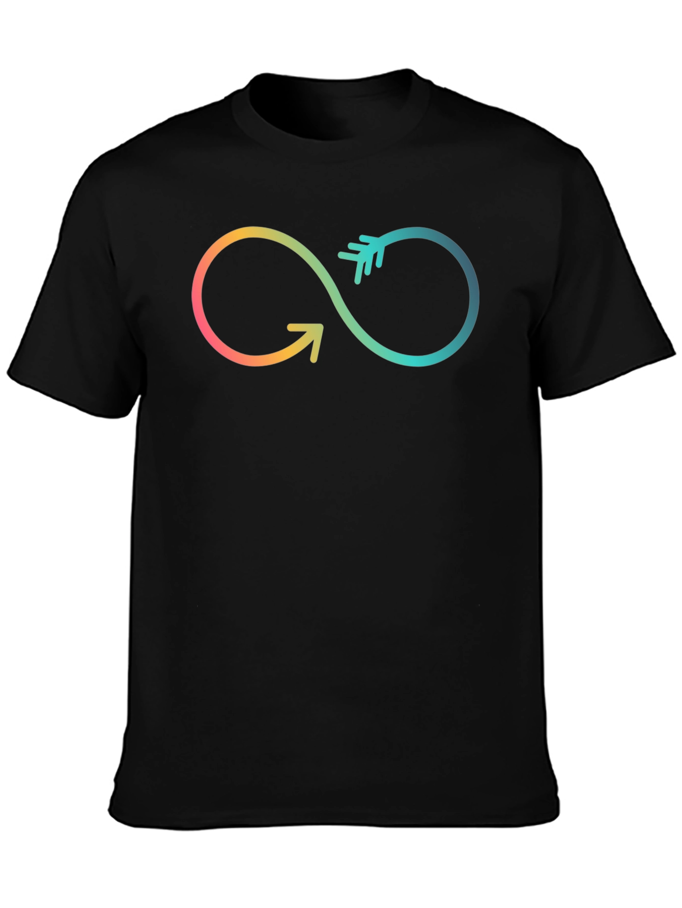Infinity Arrow Graphic Tee - Black Cotton Blend Shirt