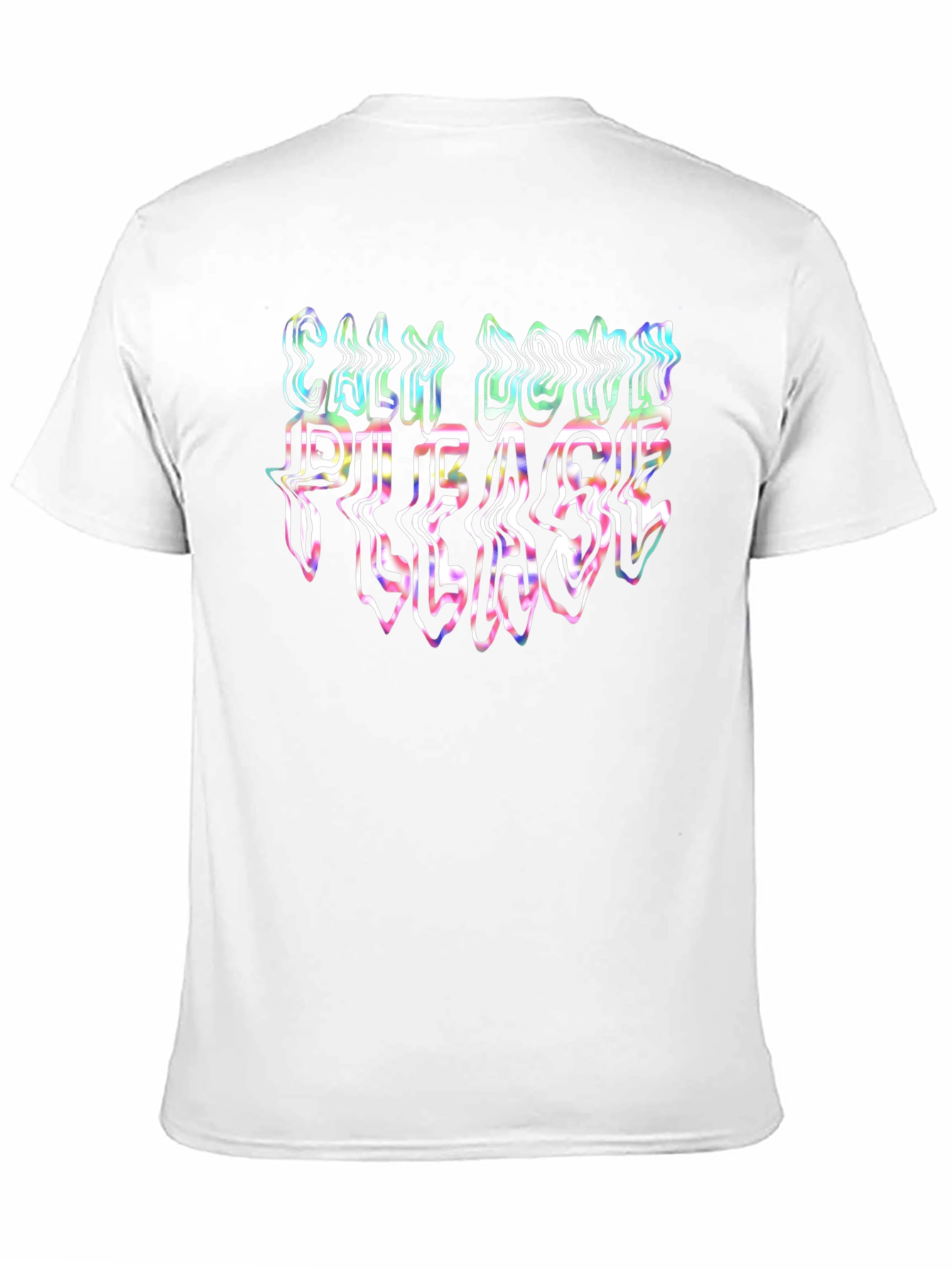 Cool Black T-Shirt - Calm Down Please Text
